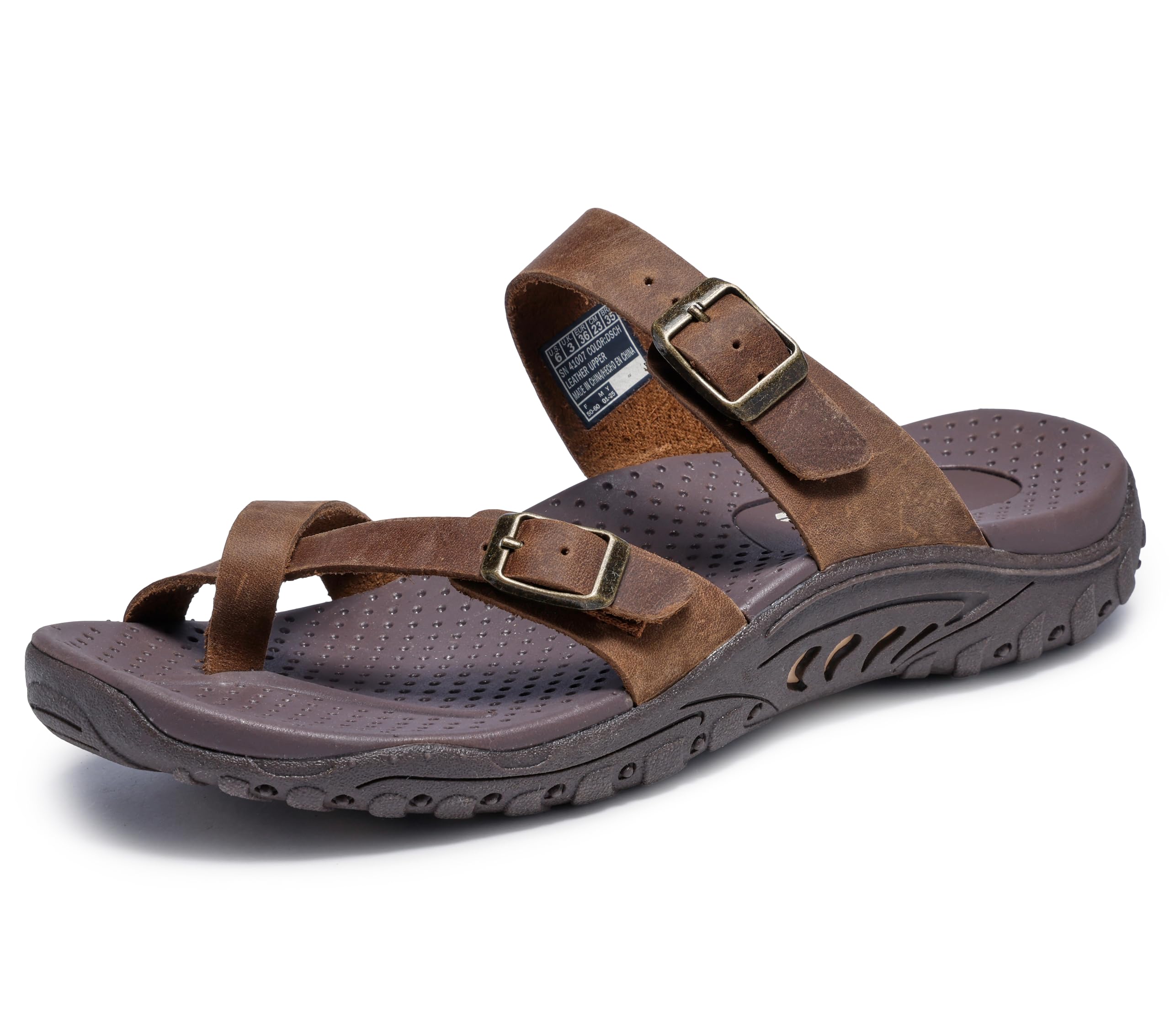 Skechers womens Reggae-carribean - Double Buckle Toe Thong Slide