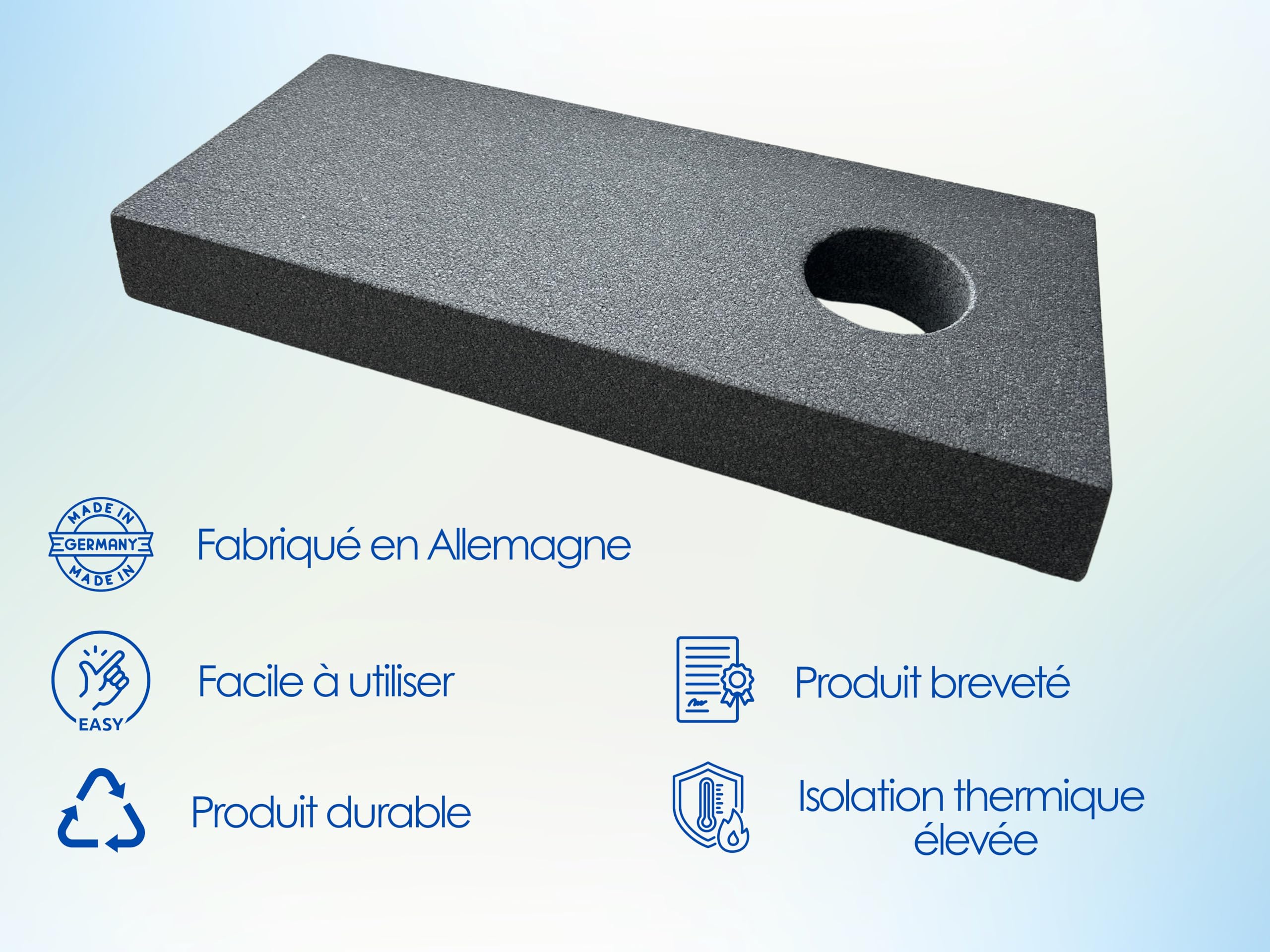 Joint de fenêtre 30–249 cm pour climatiseur mobile et sèche-linge à évacuation, également pour portes – montage rapide sans percer/coller – joint de climatisation [70 cm]
