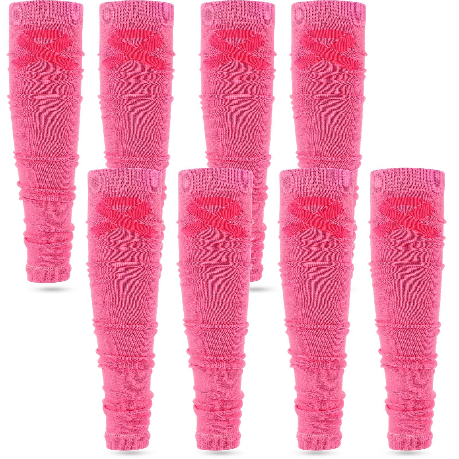 Mepase 4/36 Pairs Women Breast Cancer Awareness Football Leg Sleeves Calf Compression Leg Sleeves for Survivor Sports Teams
