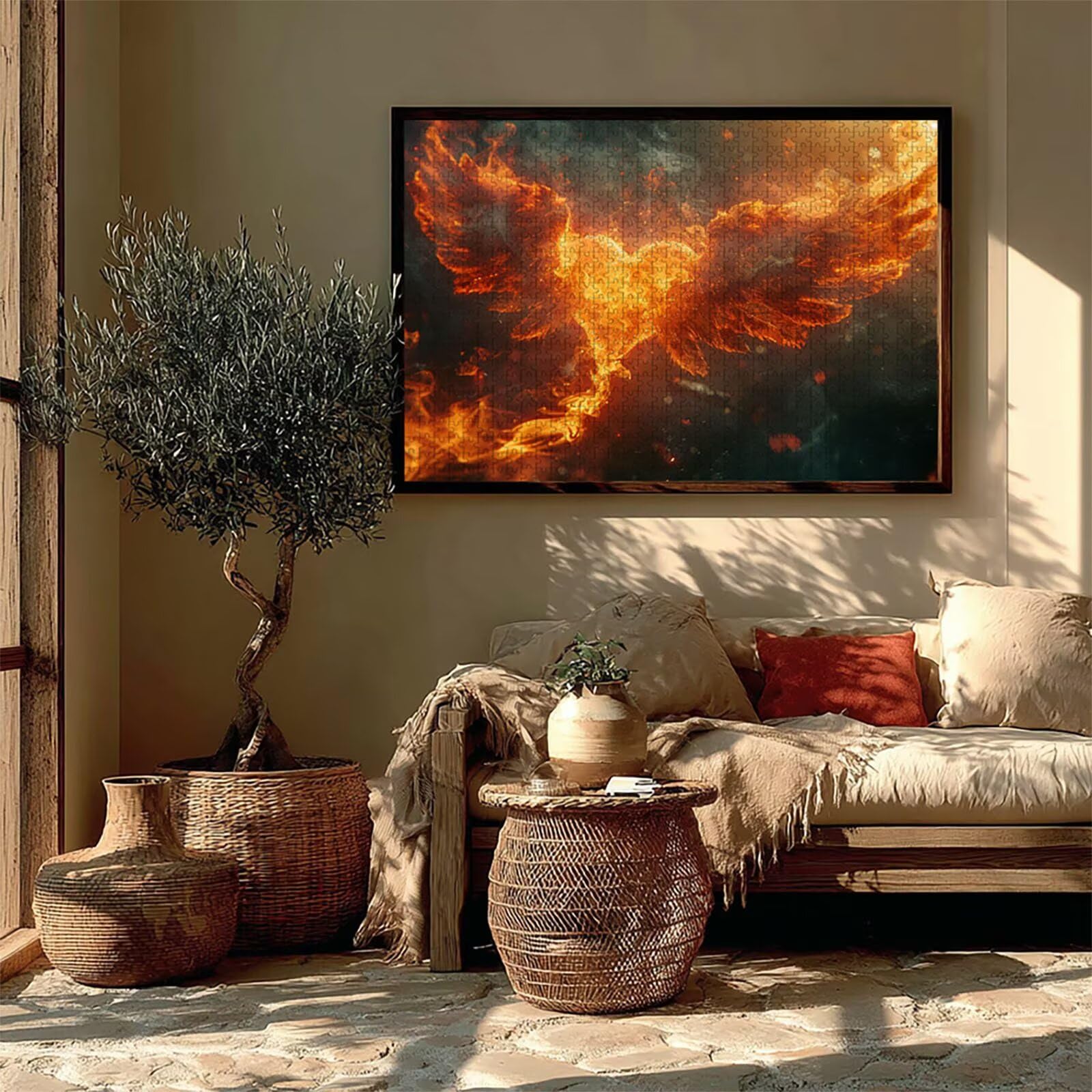 Flame Puzzle 2000 Pezzi Adulti, Puzzle Legno con Scatola 99x70cm, DIY Giochi Divertenti per Familiar, Idea Regalo Uomo e Donna, Squisita confezione Regalo, Estate Decorazioni Casa, (Ala) L-3218
