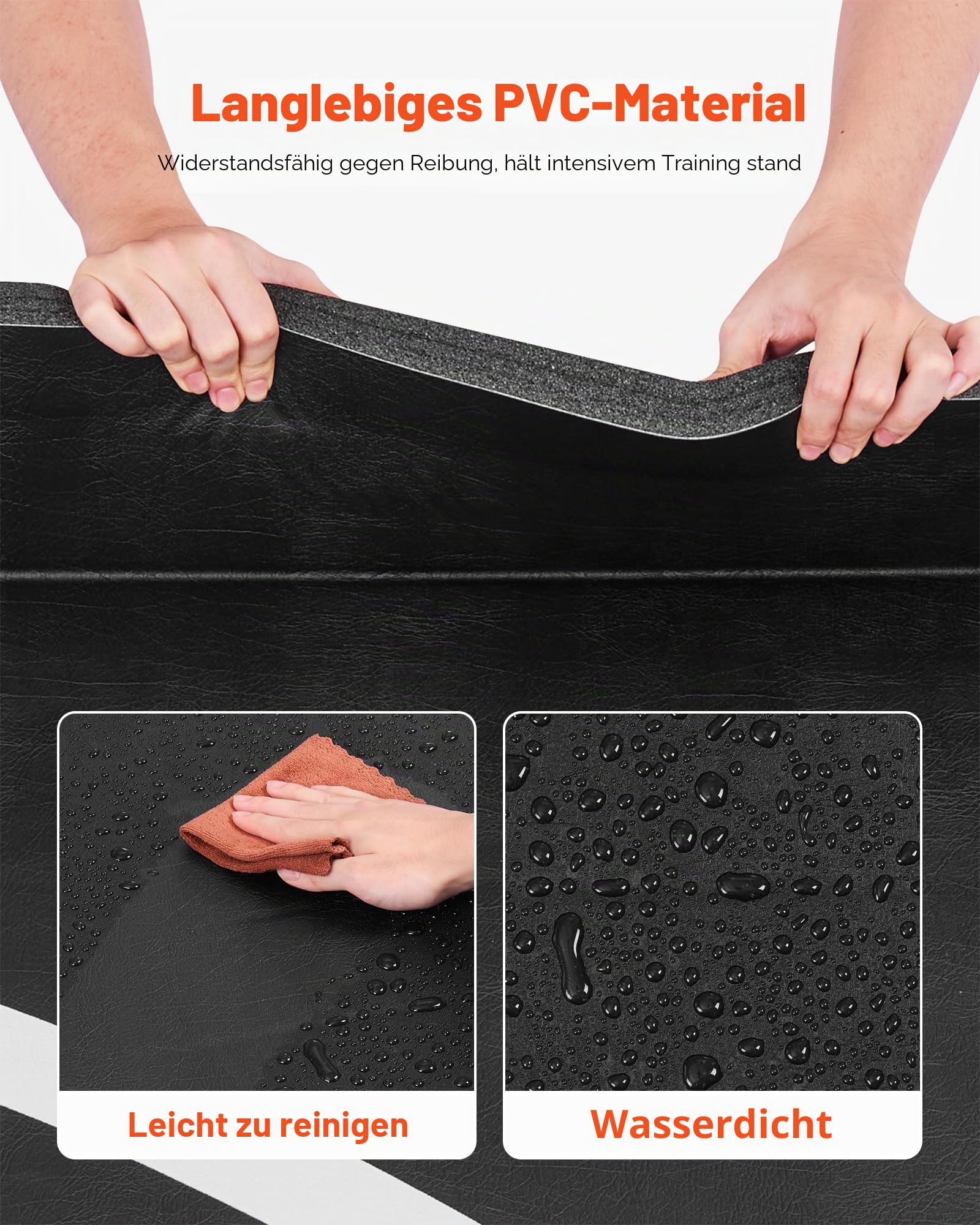 VEVOR Wrestling-Matte aus Schaumstoff, 3 m/1,5 m, für Heim-Fitnessstudio, Workout, wasserdicht, PVC, Roll-Up-Trainingsmatten mit Kreisen, für Gymnastik, Tatami, Jiu Jitsu, BJJ, MMA, Judo