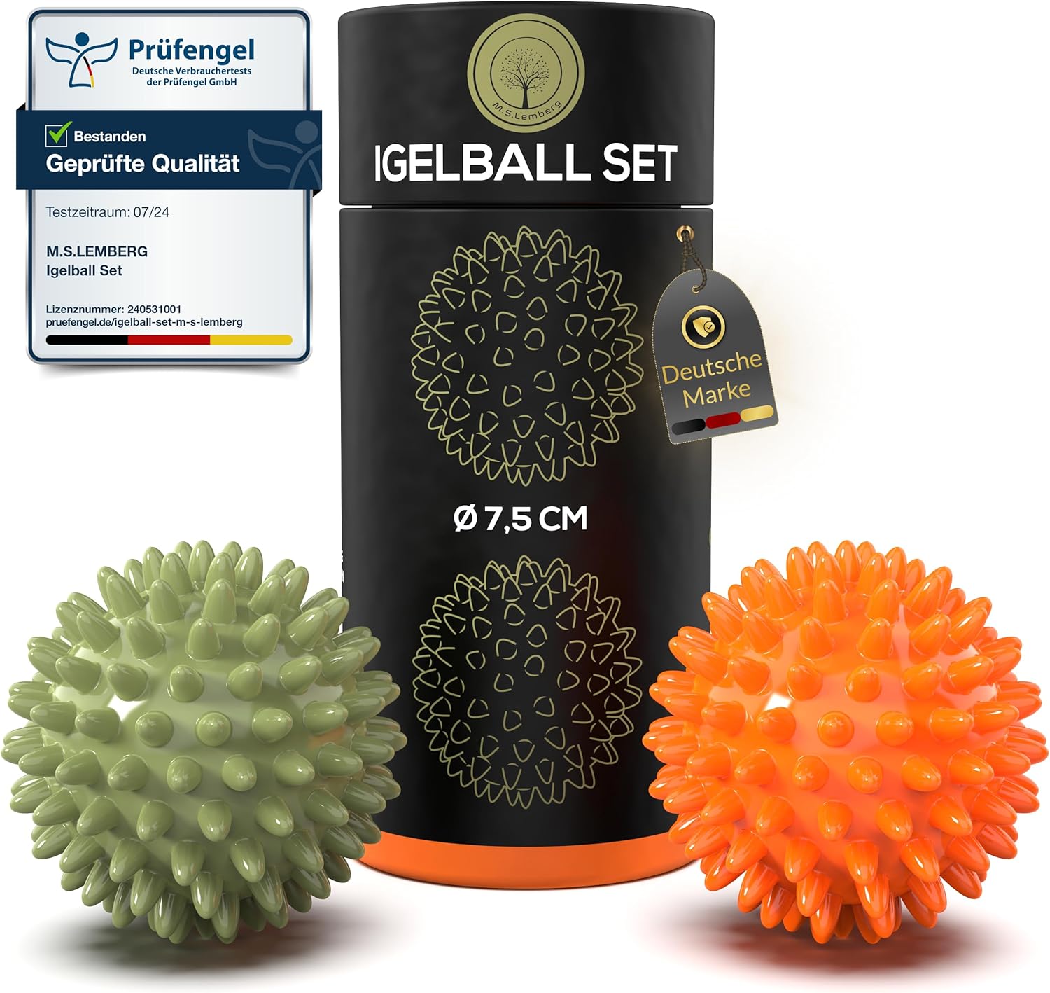 M.S.Lemberg Igelball Massage Set für Reflexzonen