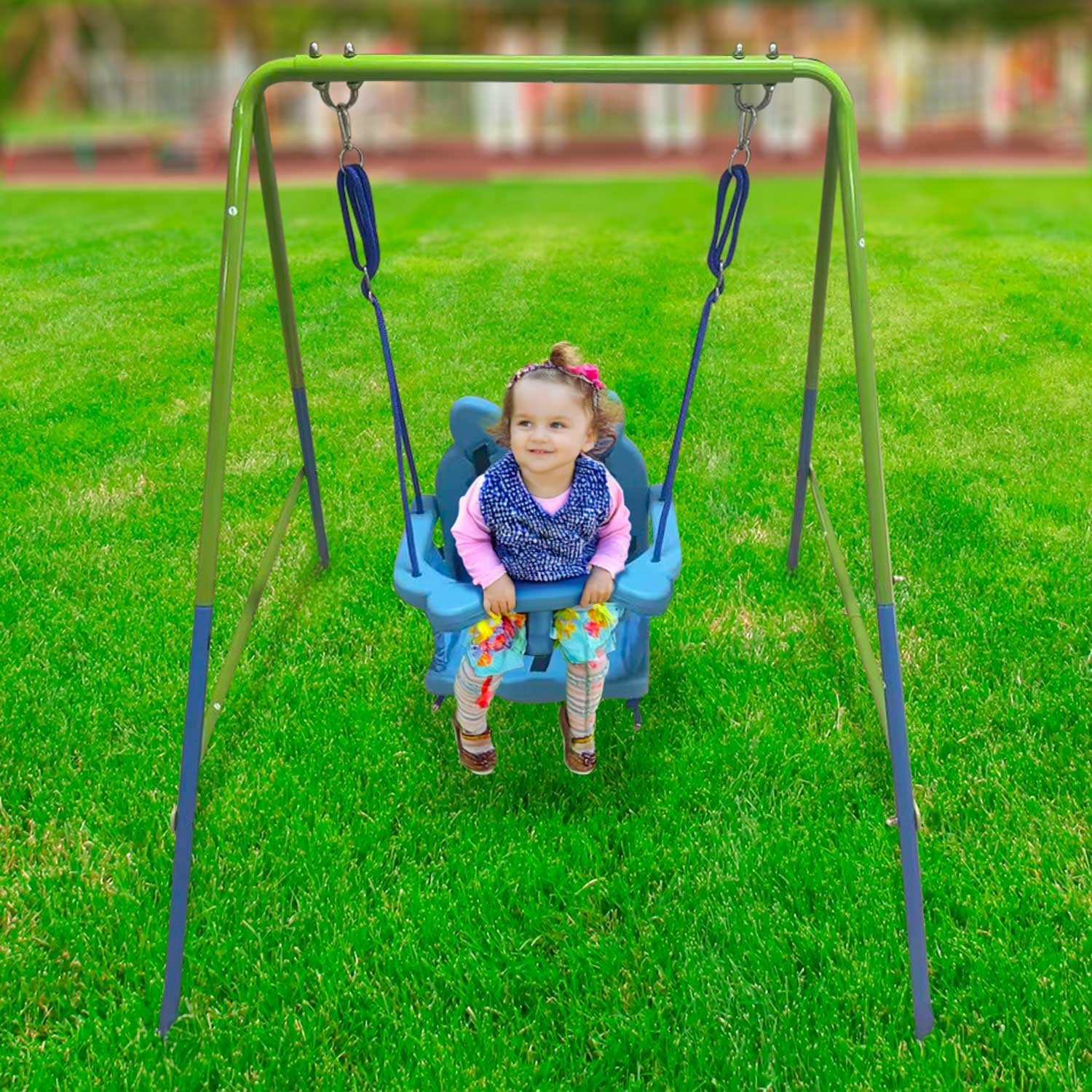 Allegra Mini - Altalena da giardino per bambini 6-36 mesi, con cinture di sicurezza