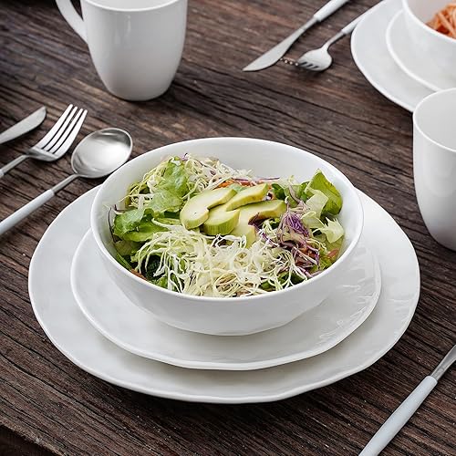 Miniatura 3 de vicrays Juego de 6 cuencos de cerámica para pasta, cuencos de sopa de 32 onzas, cuencos grandes para ensalada, resistentes a las astillas, aptos