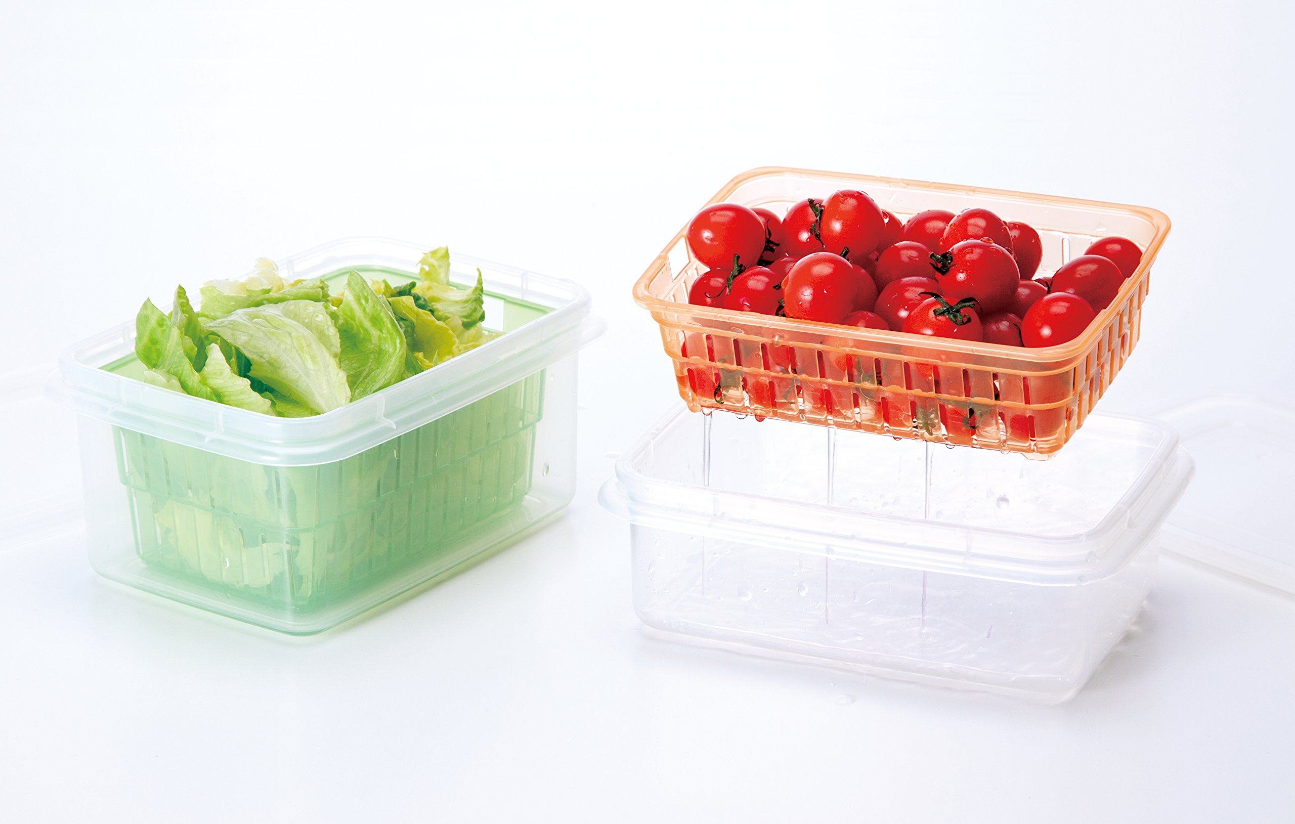 Amazon｜サンコープラスチック(SankoPlastic) ザル付Dパック グリーン