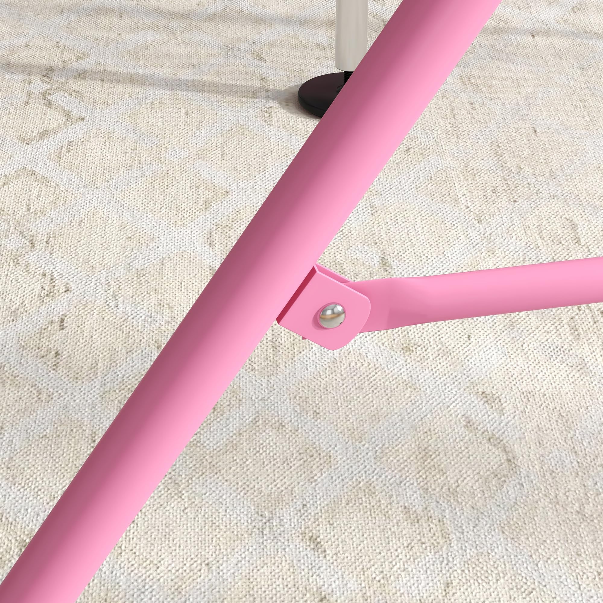 HOMCOM Barra de Gimnasia Plegable para Niños con Altura Ajustable 5 Niveles y Anillos