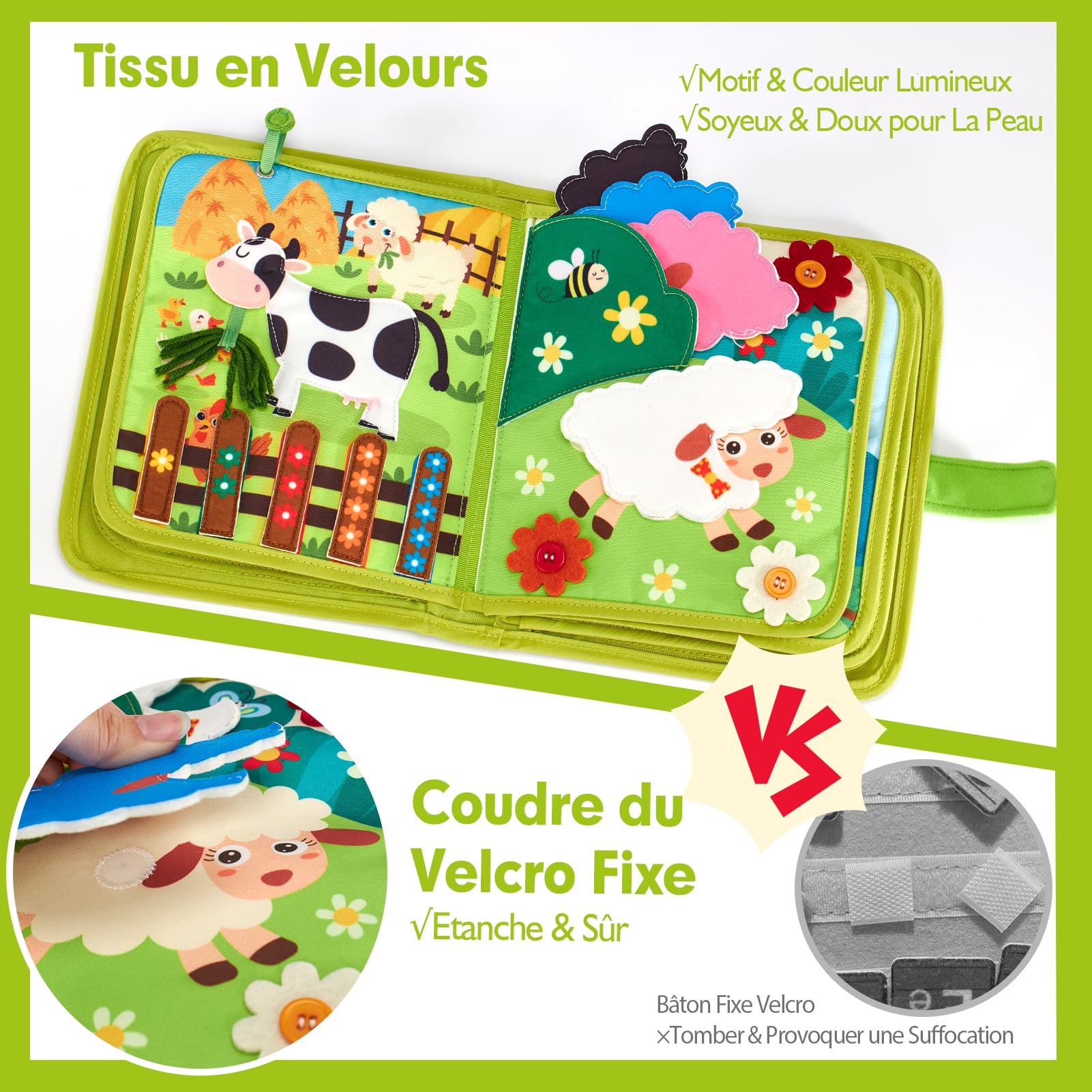 hahaland Jouet Bebe 1 an Busy Board Montessori âge 1 an avec 6 Couches Planche, Jouet Enfant 1 2 3 4 Ans Jeux Montessori Jouets d'activité et de Développement, Cadeau Enfant 1 2 3 Ans