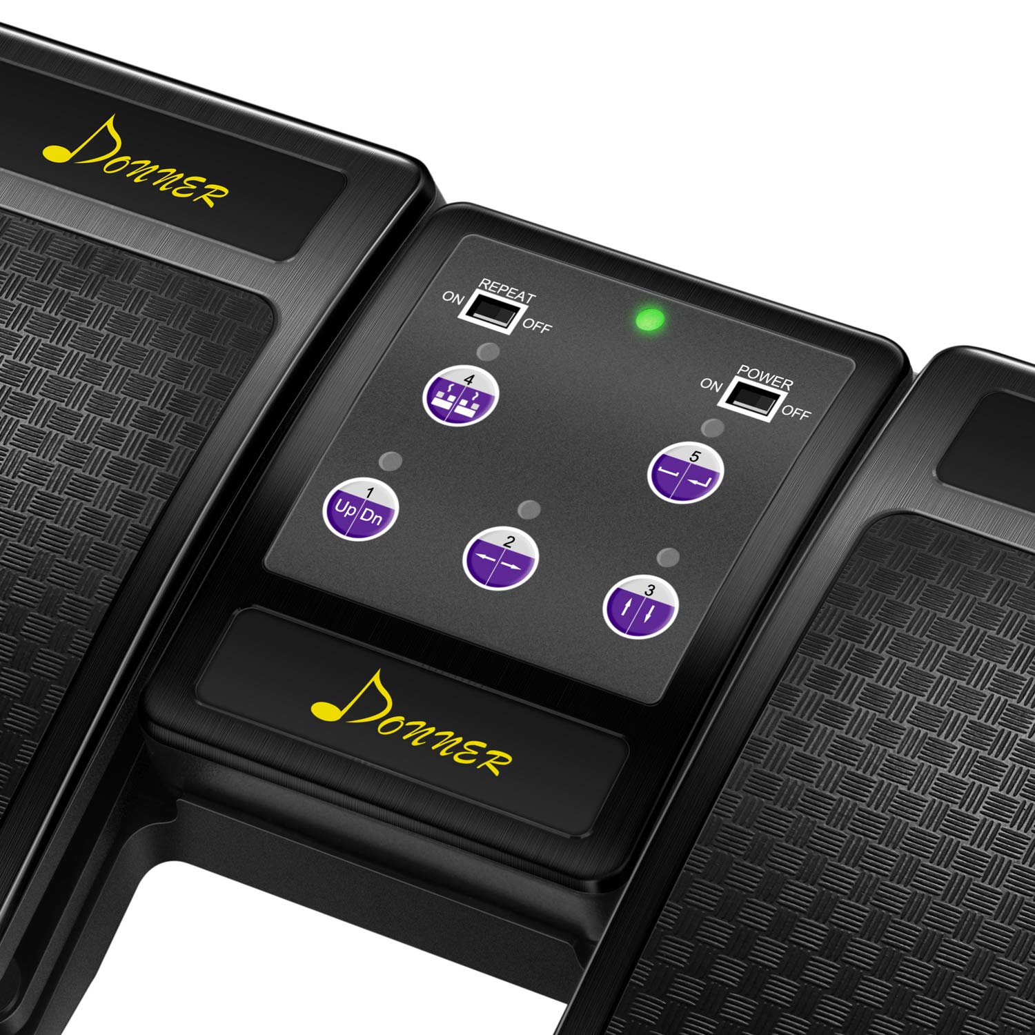 Donner Bluetooth Page Turner Pedal für Tablet Wiederaufladbar, Schwarz