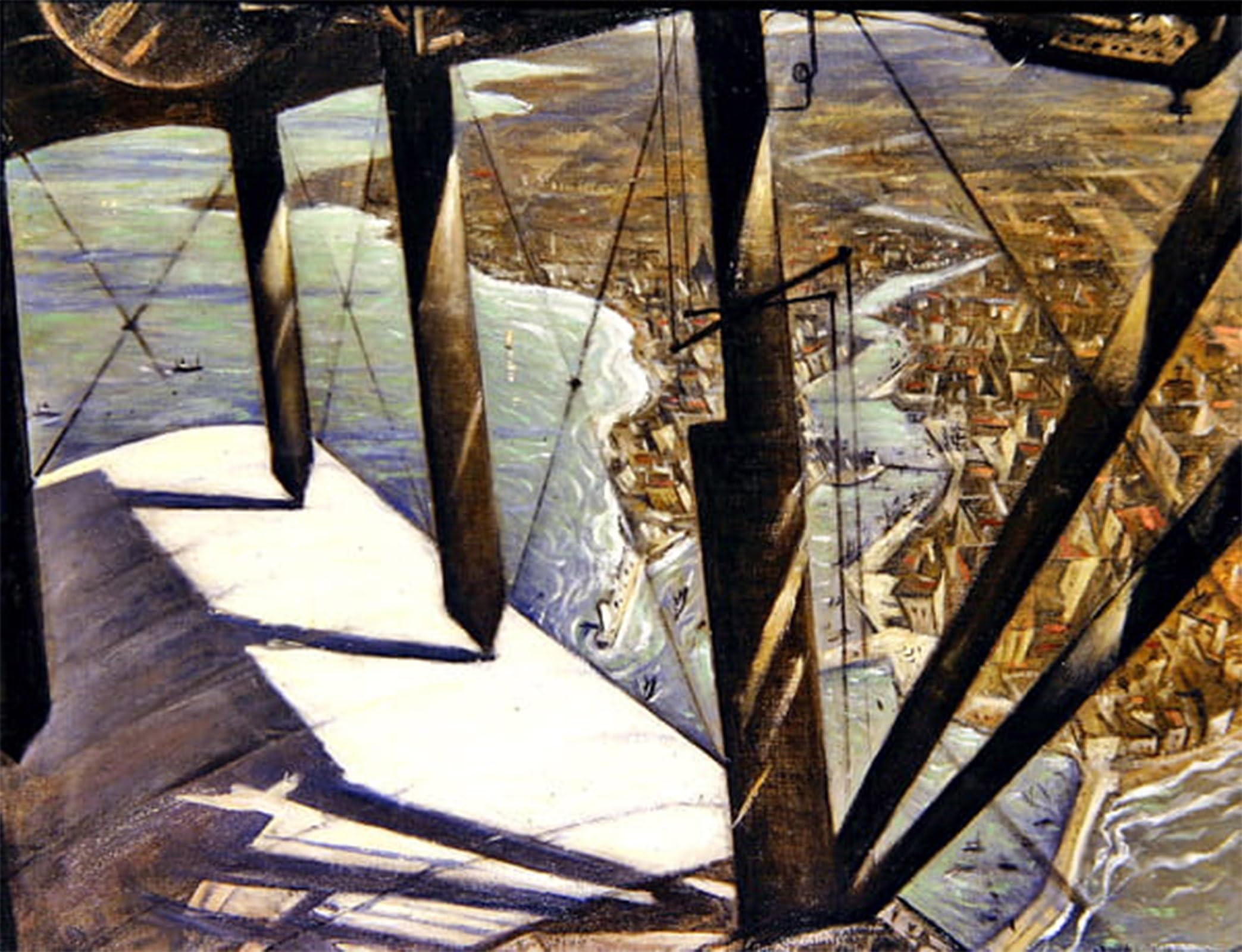 POSTERIIk Famous Print Pop Art Wall Art Graffiti From a Paris Plane by Christopher Richard Wynne Nevinson Art Prints for Home Decor 60x90cm