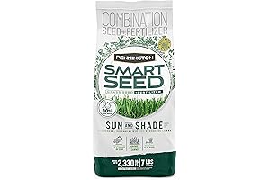 Smart Seed Sun and Shade Grass Mix - Premium Grass Seed for...