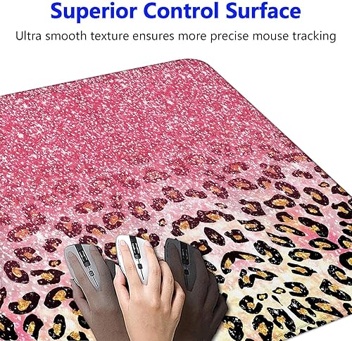 Miniatura 3 de Alfombrilla de mouse grande para juegos con bordes cosidos, alfombrilla de mouse de escritorio extendida con tela microtejida superior, base