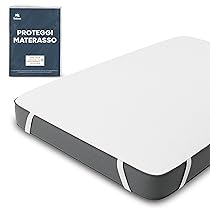 Twinzen – Coprimaterasso 135×190 cm Impermeabile Certificato Oeko TEX – Proteggi Materasso 135×190 in Cotone Traspirante con 4 Angoli Elasticizzati
