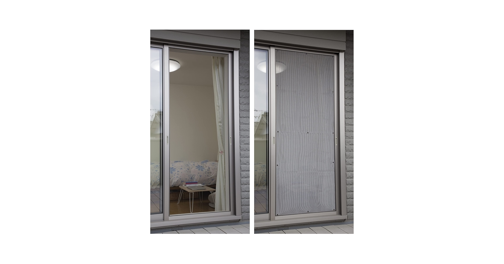 貼るだけ簡単　網戸用目隠しシート（ピアッザ）6枚組 貼るだけ簡単 網戸用目隠しシート4枚組 日本製通販｜アイ