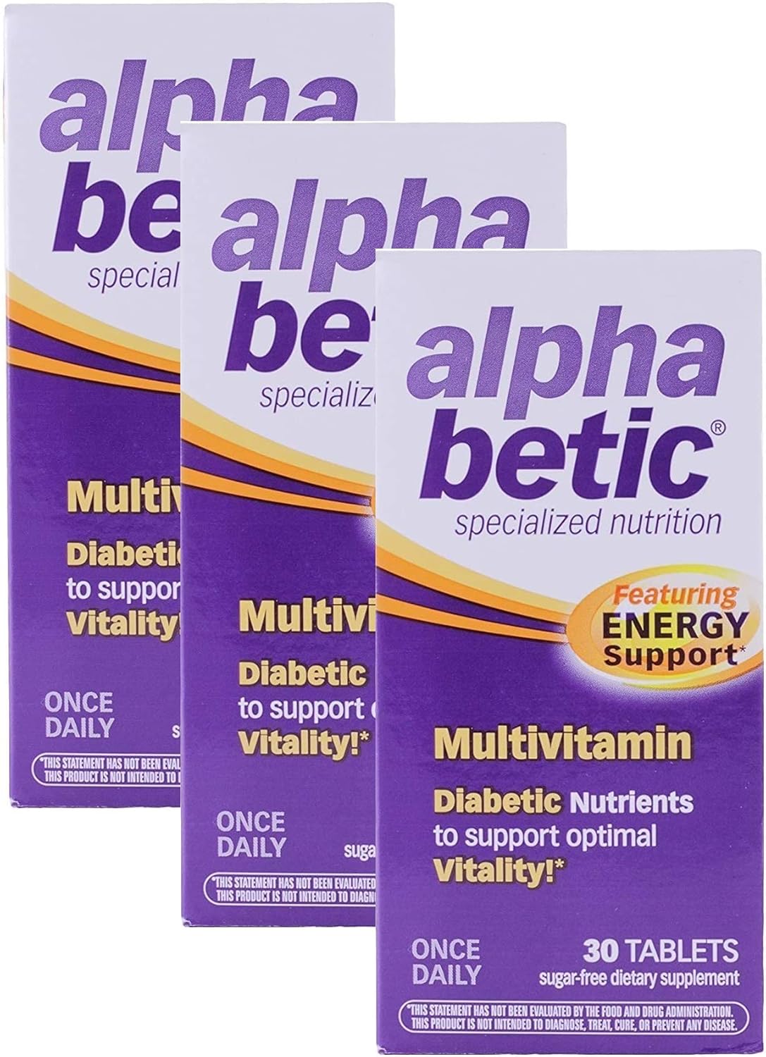 Alpha Betic Once Daily Multivitamin for Diabetics, Gluten