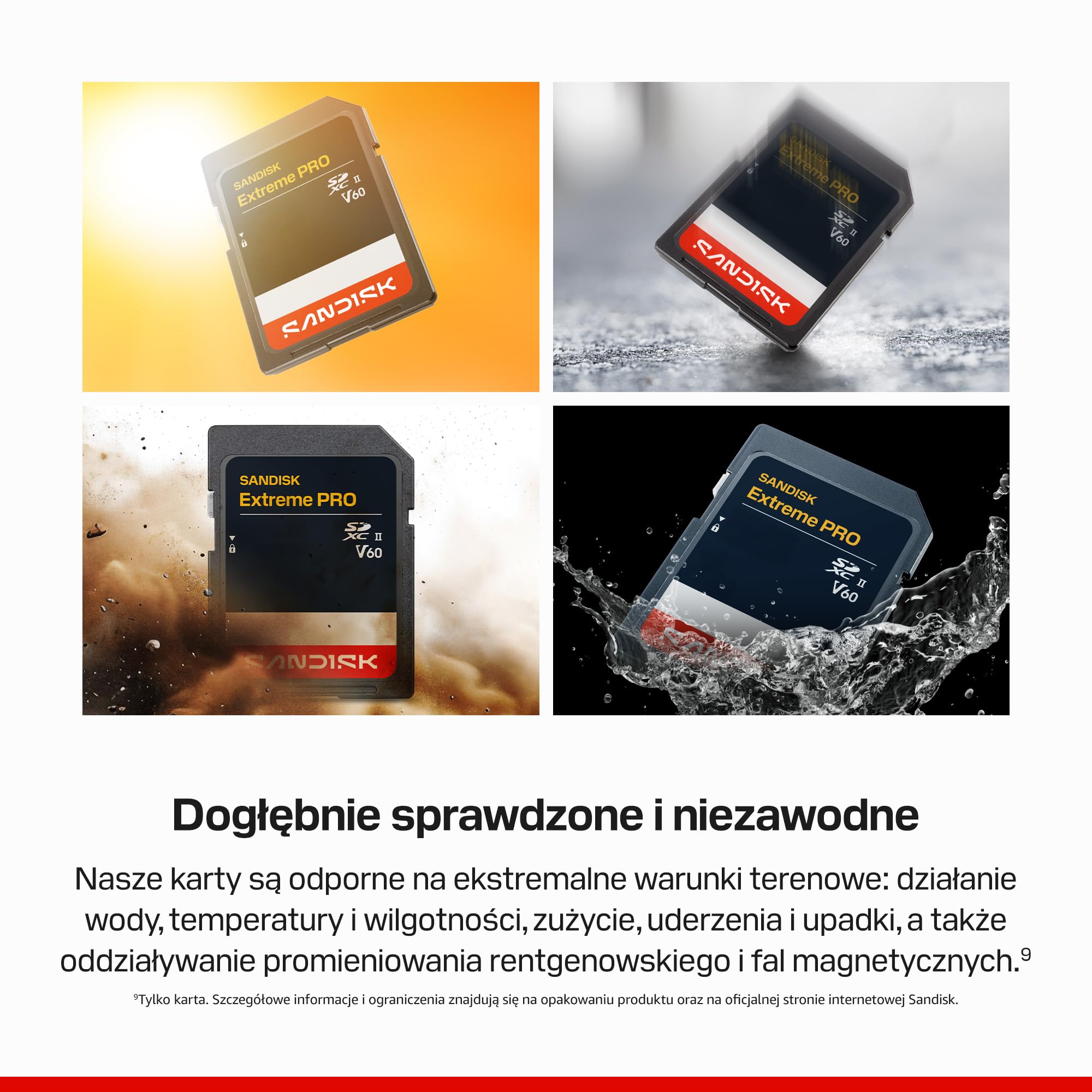 SANDISK Extreme PRO SDXC Karta UHS-II V60 128 GB (odczyt do 300 MB/s, zapis do 210 MB/s, 4K UHD, Full HD, U3, C10, V60) kompatybilna z lustrzankami cyfrowymi i aparatami bezlusterkowymi