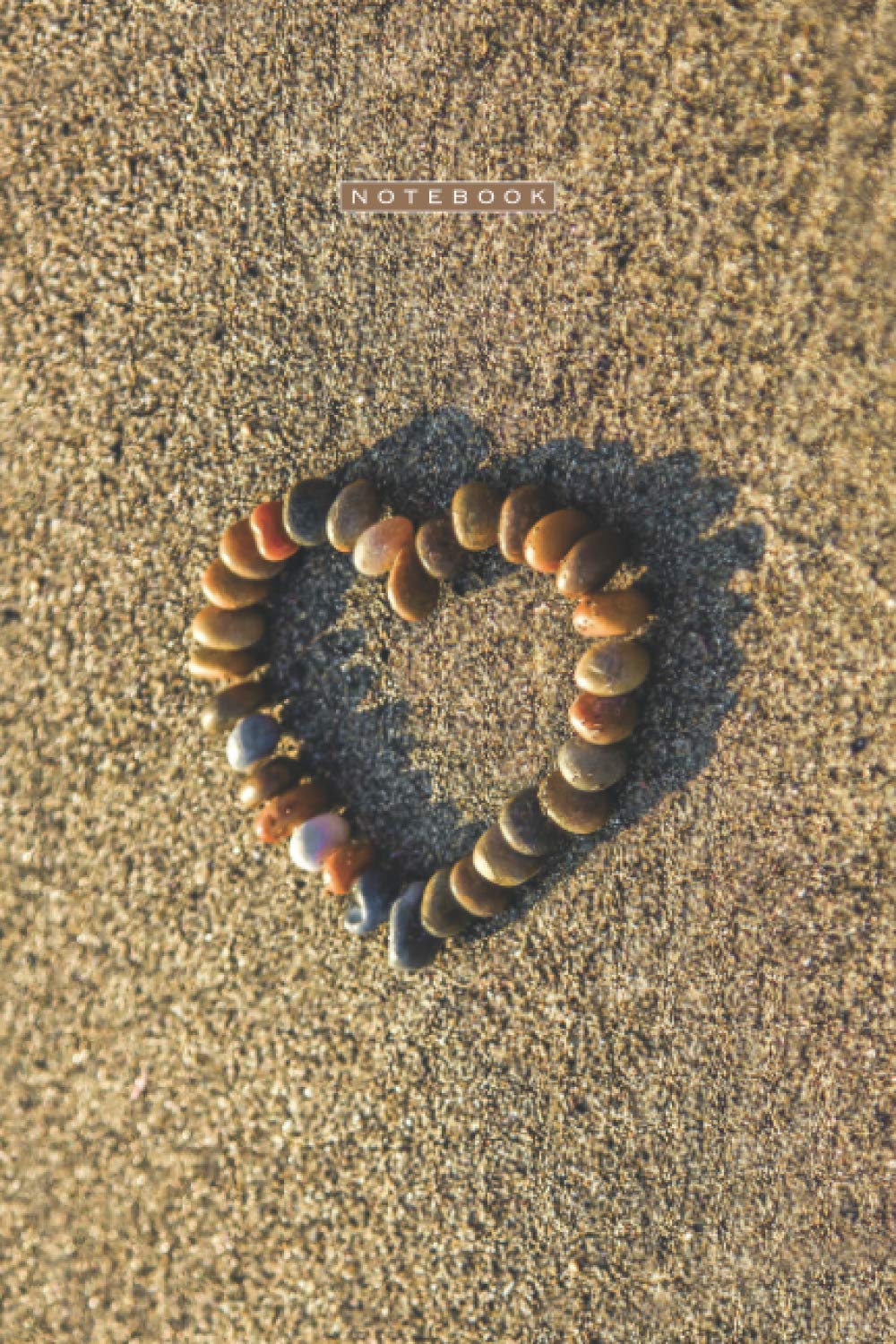 Notebook – Heart on beach sand background: Beautiful Love & Heart Design Personal Journal Diary and Notebook for work, Gift or Love