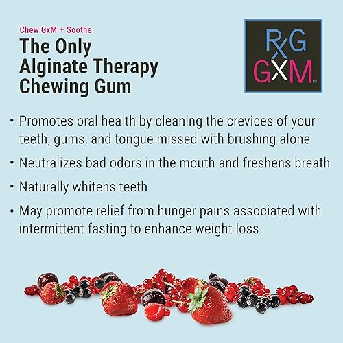 Miniatura 6 de Reflux Gourmet Berry Soothe GxM - Goma de mascar de bicarbonato de sodio para reflujo ácido, apoyo oral, cognitivo y digestivo, natural con