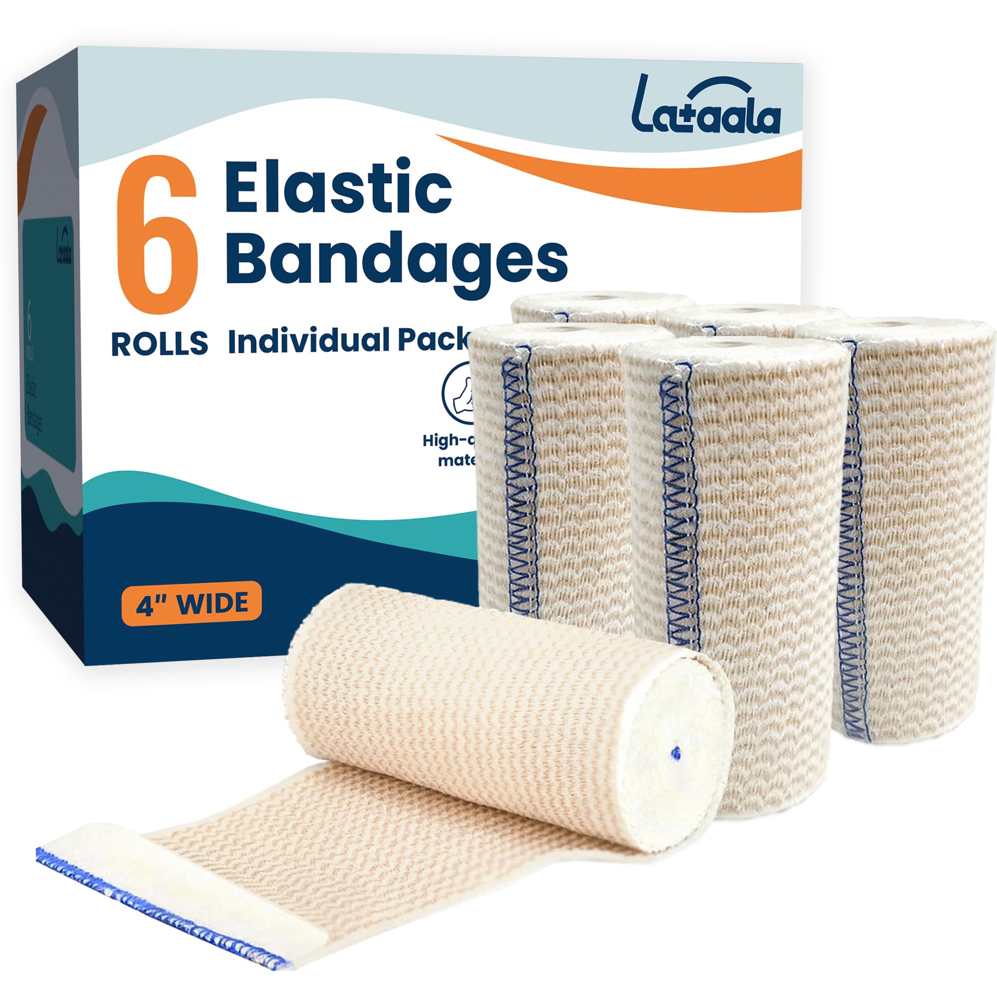 Premium Elastic Bandage Wrap,6" x 2 Pack Cotton Compression Bandage for Legs, Ankle, Knee,Foot,Body,Support & First Aid for Sports,Latex-Free,Reusable Wrap for Sports, Medical, and Injury Recovery — Amazon image 9