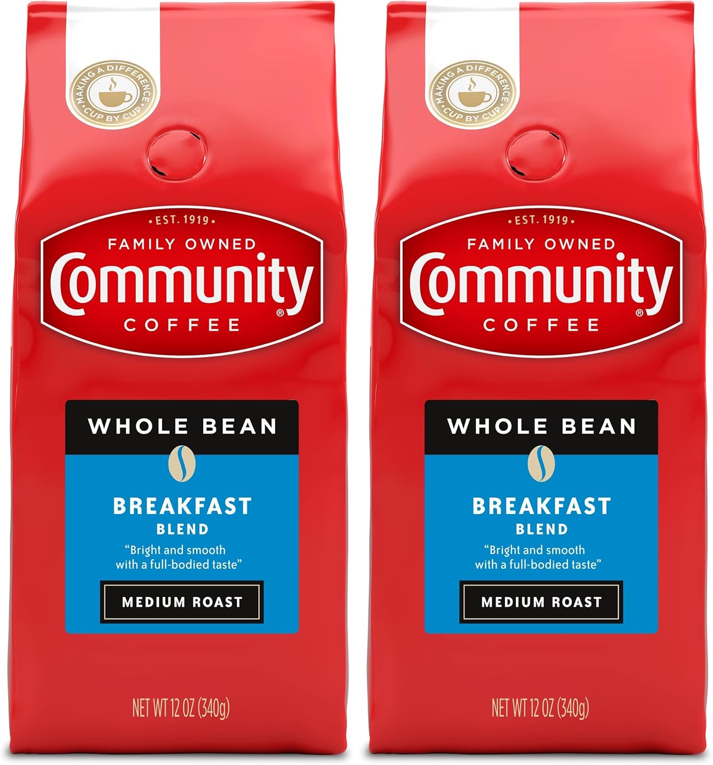 munity Coffee Breakfast Blend Whole Bean Coffee, Medium Roast, Bag