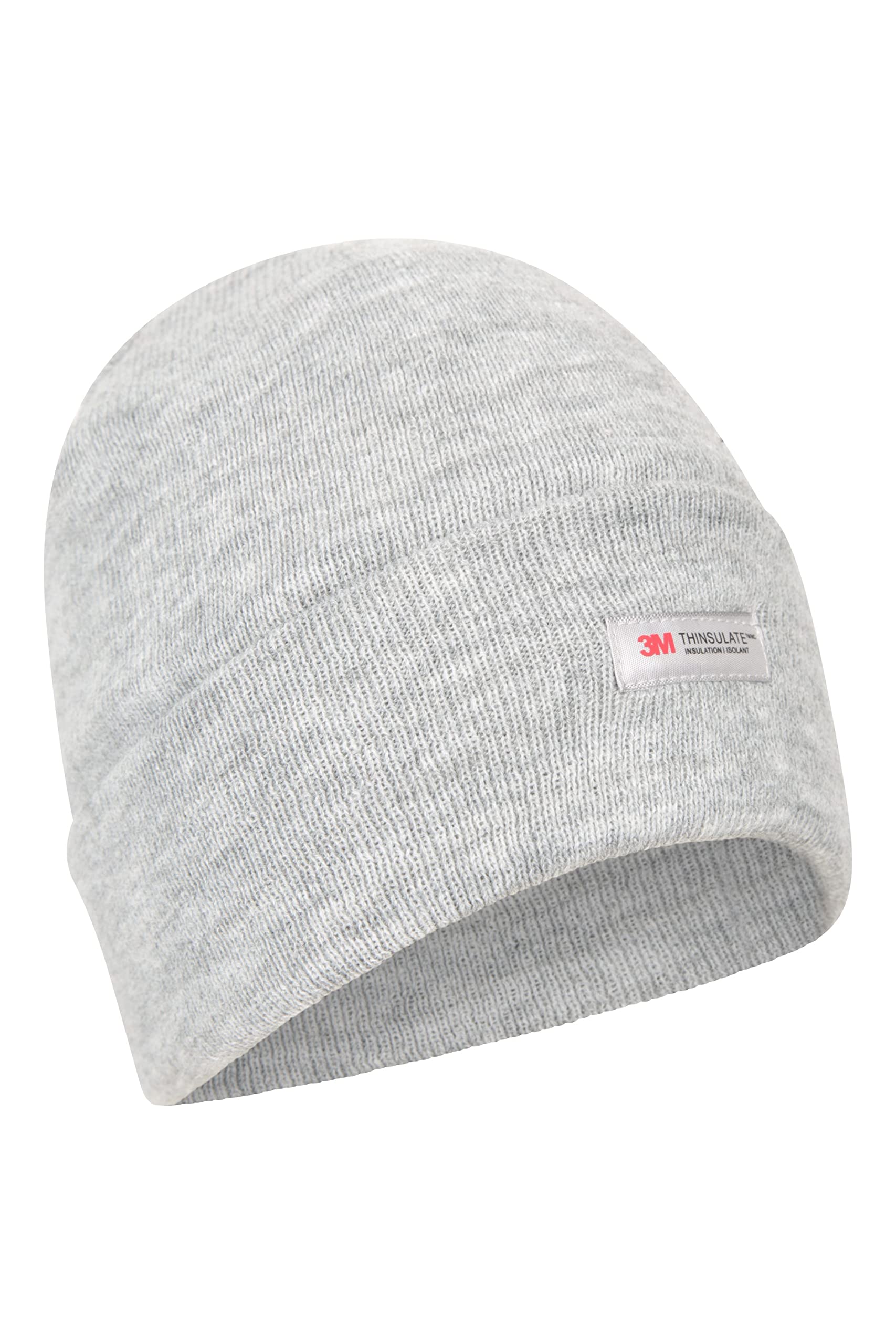 Mountain Warehouse Women's Light Grey Thinsulate Knitted Beanie - Warm & Cosy, Knitted Cap - Best For Autumn Winter, Outdoors, Hiking & Trekking Large