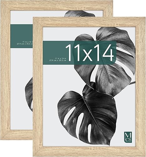 MCS Industries Studio Gallery - Marcos con textura de madera natural de 11 x 14 pulgadas 27.94 x 35.56 cm., 2 unidades