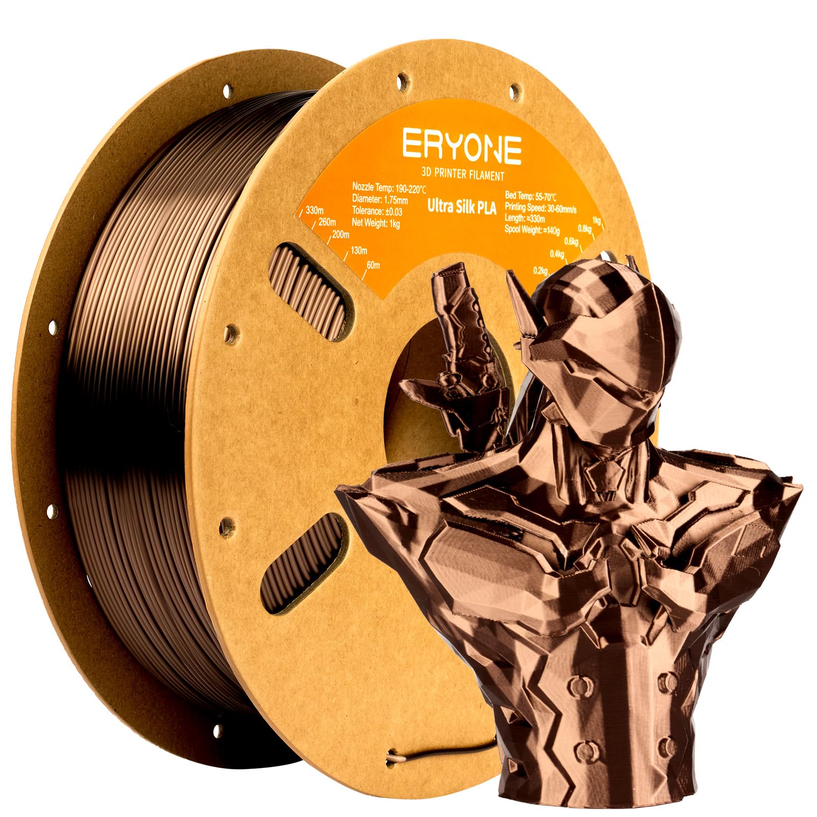 ERYONE Silk PLA+ Filament - Shiny Silver 3D Printing -15 ERYONE Silk PLA+ Filament - Shiny Silver 3D Printing -15