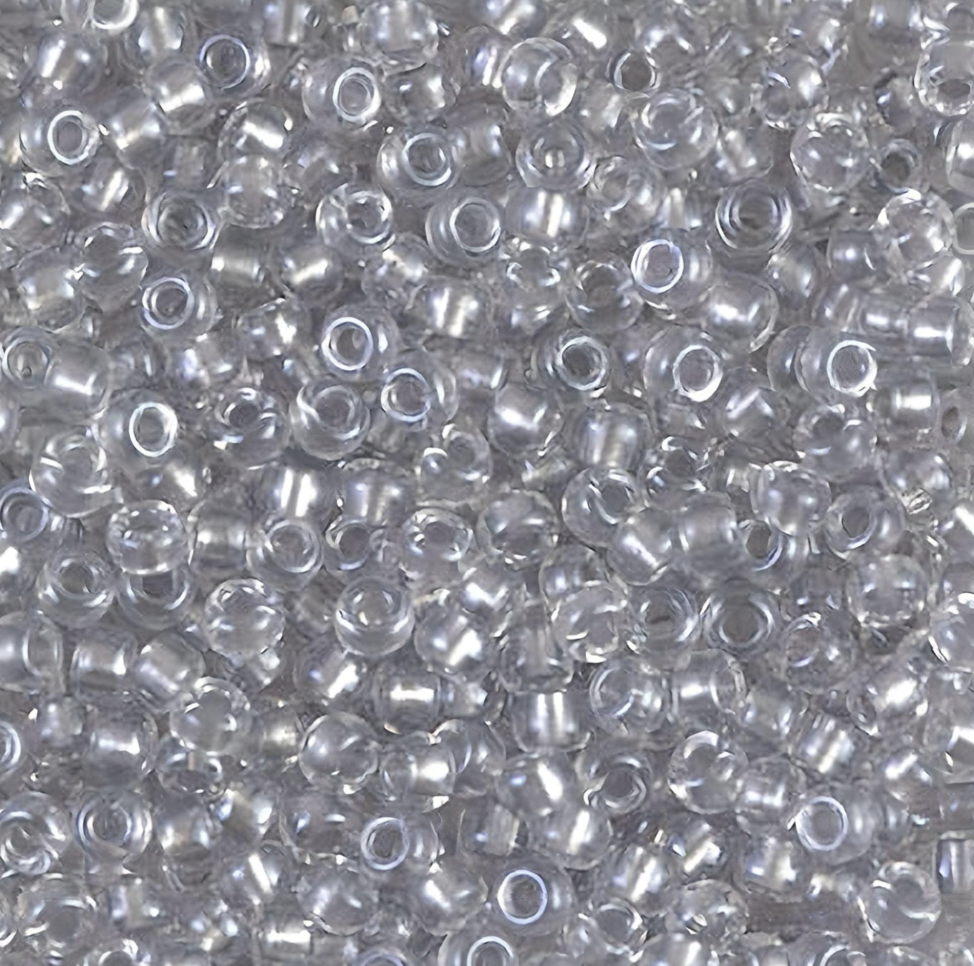 Miyuki Seed Beads 8/0 Sparkling Pewter Lined Crystal 22gram Tube of Beads by Miyuki