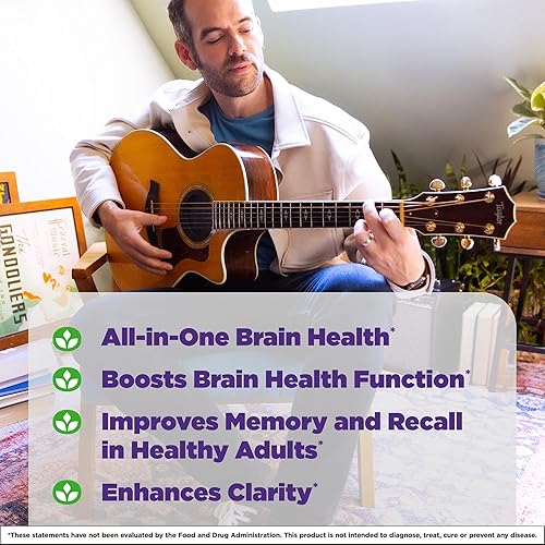 Miniatura 4 de Natrol Cognium Complete, Suplemento dietético para la salud cerebral, suplementos de salud cerebral para adultos, 60 cápsulas, suministro para 30