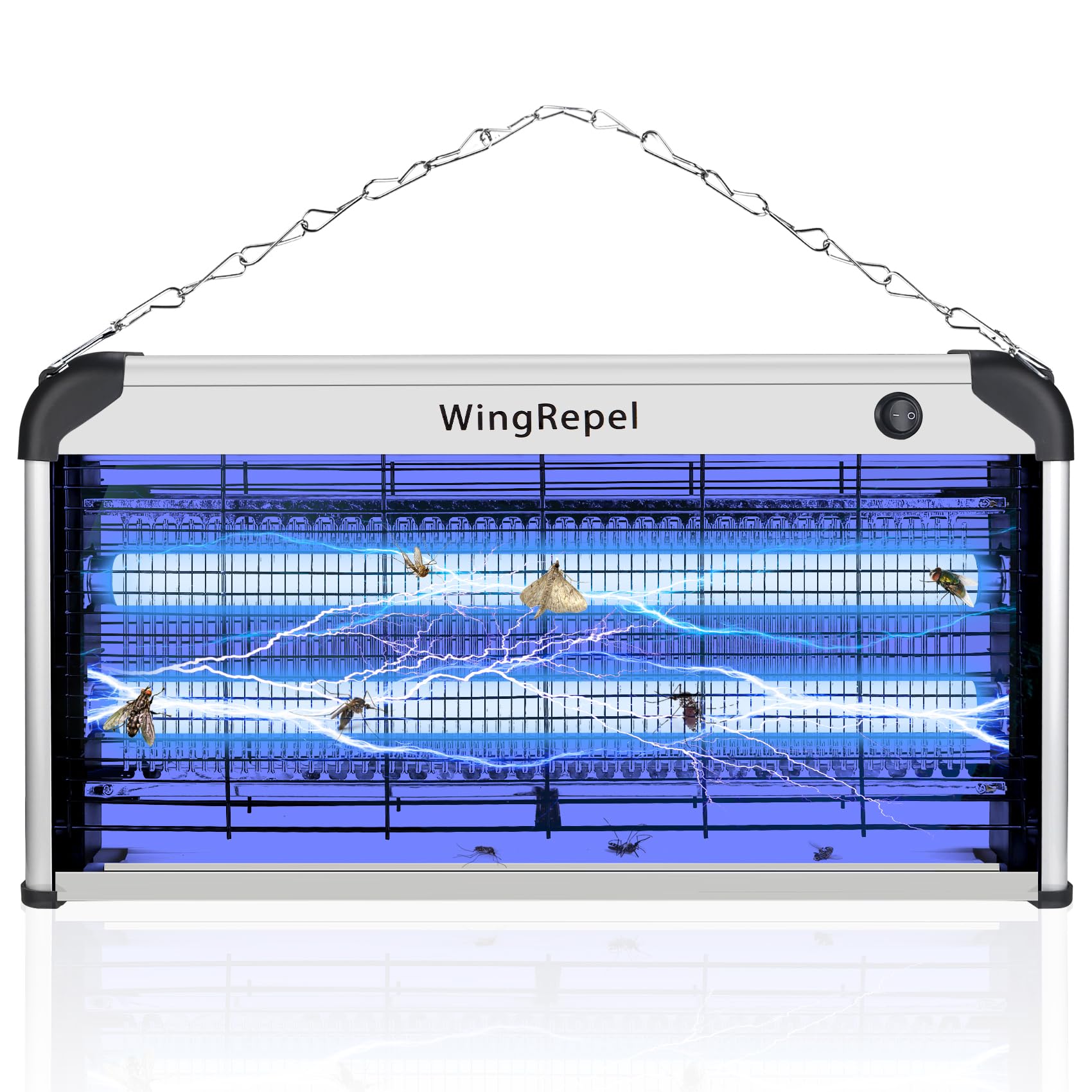 Trappola per zanzara elettrica UV lampada anti zanzara interna 30 W, 2400 V uccide zanzara elettrica efficace per mosche, vespe, moscerini, zanzare, tarme