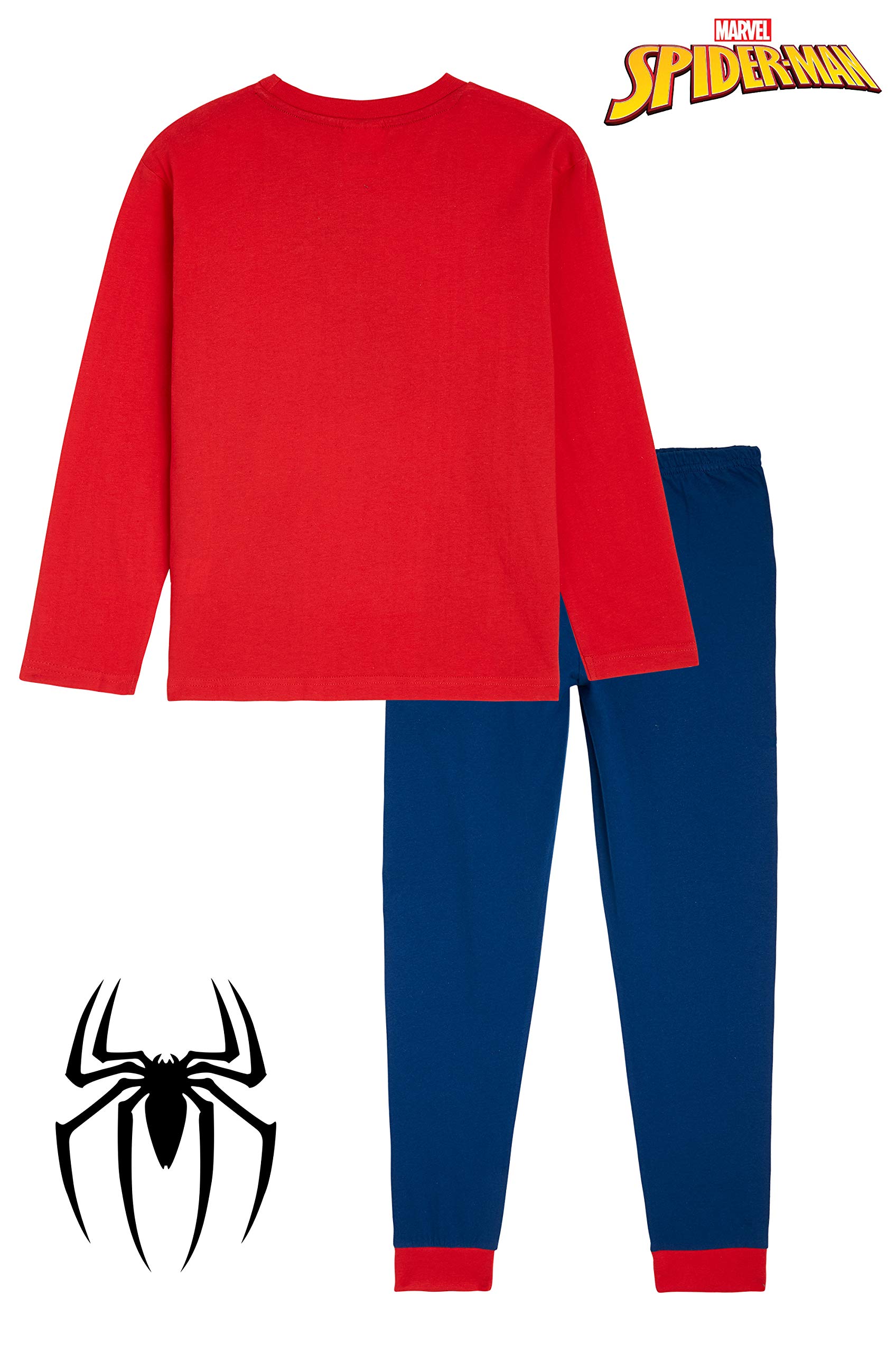 Get Trend Marvel Spiderman Pigiama Bambino, Comodo Traspirante Pigiami - Regalo Ragazzo (Spiderman Rosso, 4-5 Anni)