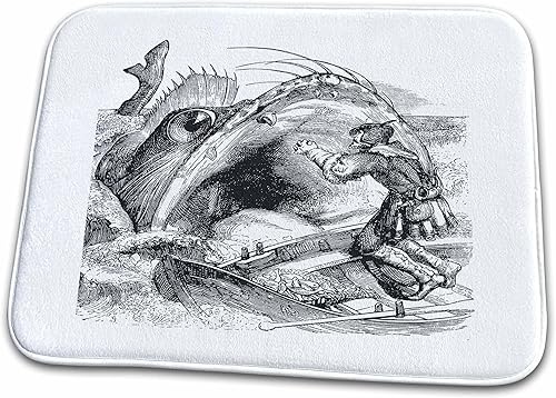 3dRose Baleine A Large Sea Creature Dictionnaire Infernal. - Bathroom Bath Rug Mats (rug-374240-1)