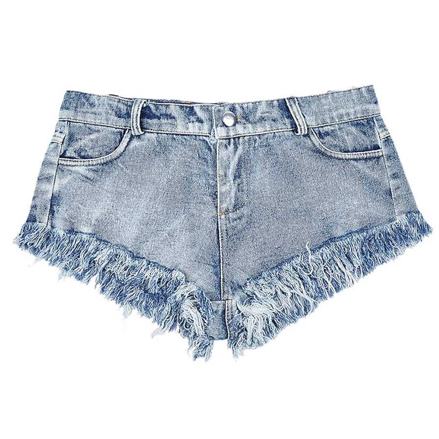 Summer Women's Denim Shorts Washed Edging Hot Pants Sexy