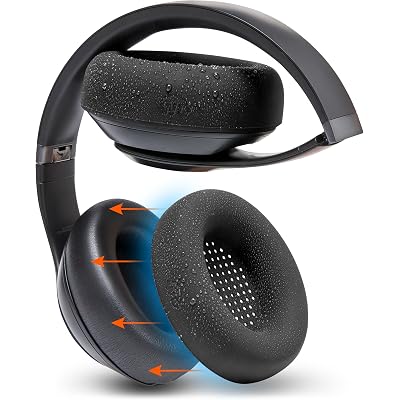 WC SweatZ Studio Pro - Patented Protective Silicone Earpad Covers for Beats Studio Pro Made by Wicked Cushions | Sweatproof & Easily Washable | Black