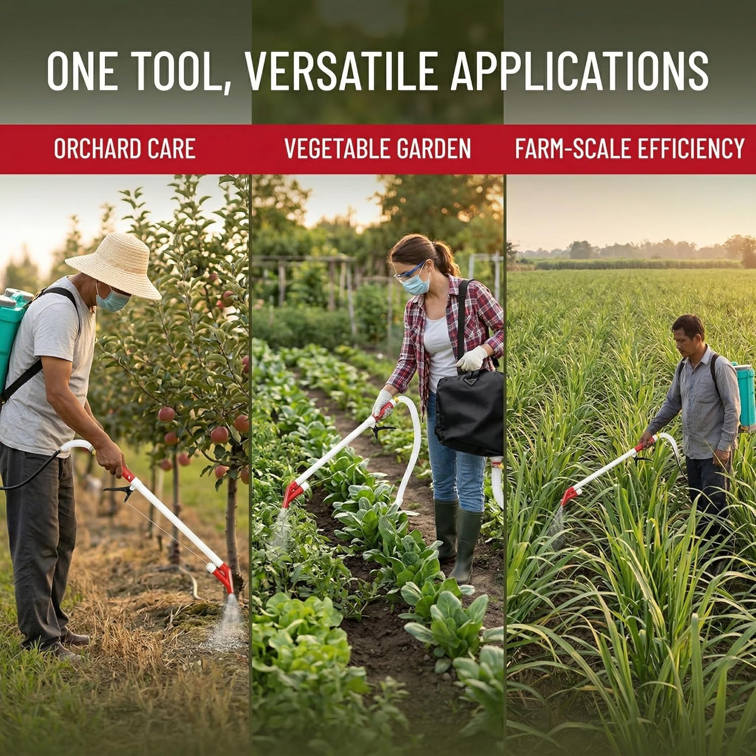 Spandiconcime Manuale A Zaino per Uso Agricolo, Attrezzo Portatile per La Concimazione di Copertura di Alberi da Frutto, Fagioli E Colture.