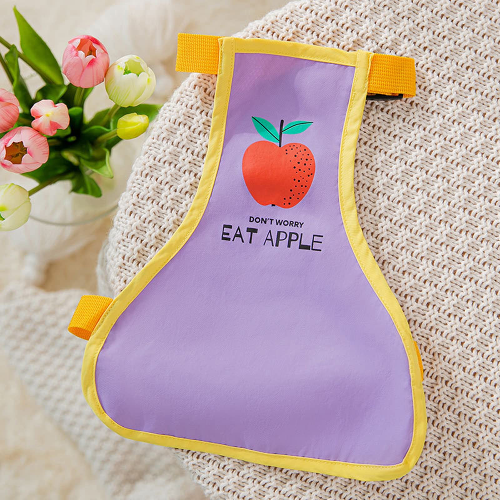 Dog Belly Vest Harness Waterproof Belly Apron Fruit Printed Short Leg Dog Costume for Puppy Small Medium Dogs (M:Purple) - Image 2