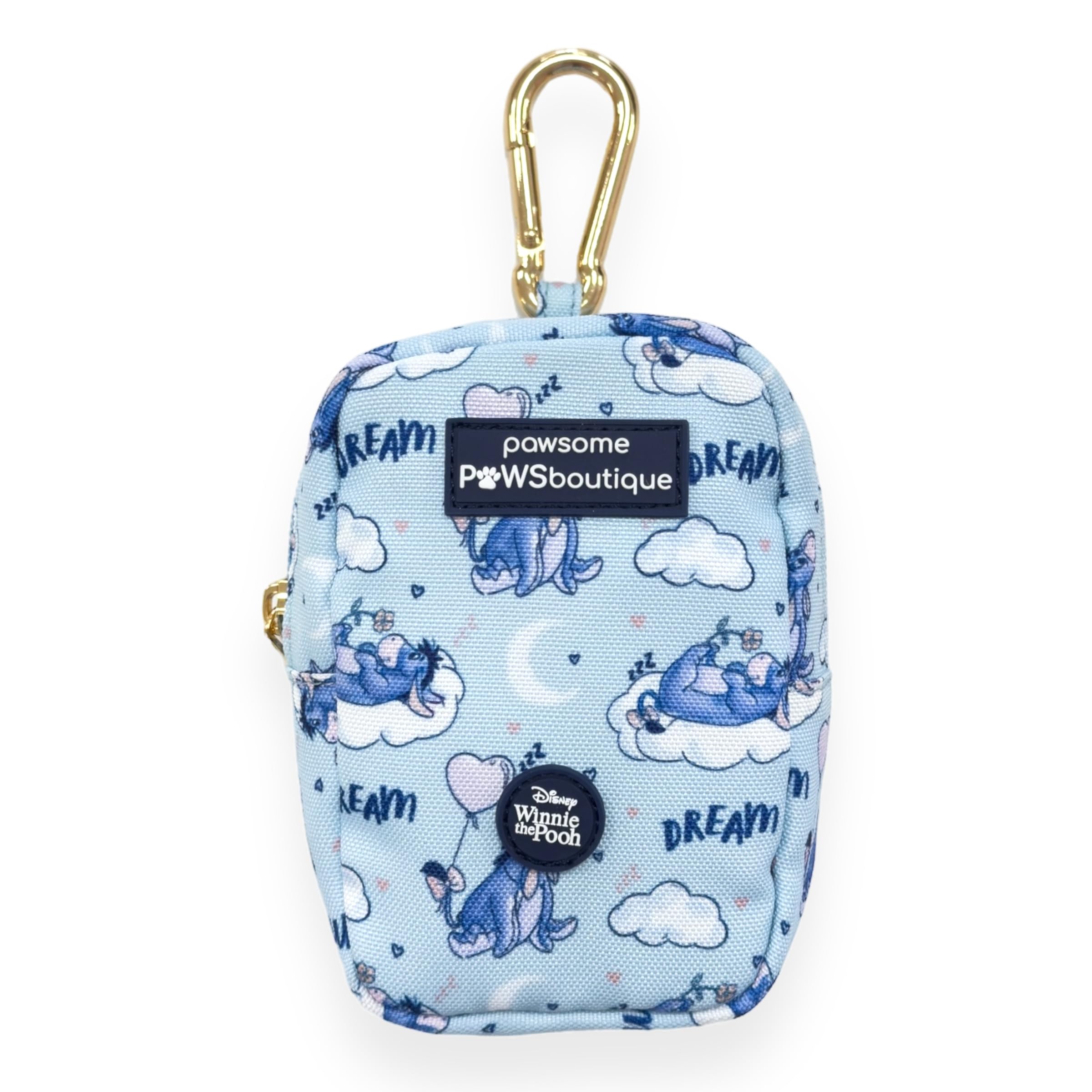 Pawsome Paws Boutique Eeyore Treat + Go Bag, Disney Design Clip-On Pouch for Portable Training Treats on Walks