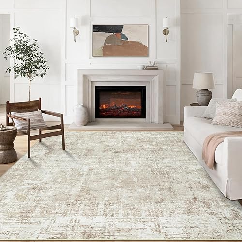 Miniatura 12 de Alfombra lavable de 8 x 10 pies para sala de estar, alfombra grande moderna para comedor, dormitorio, antideslizante, 8 x 10 pies, para interiores,