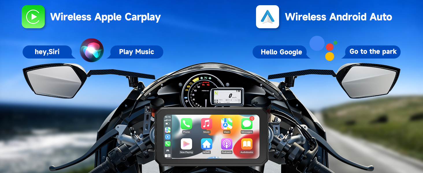 Amazon.com: Spedal CL871 6.25” Motorcycle CarPlay & Android Auto