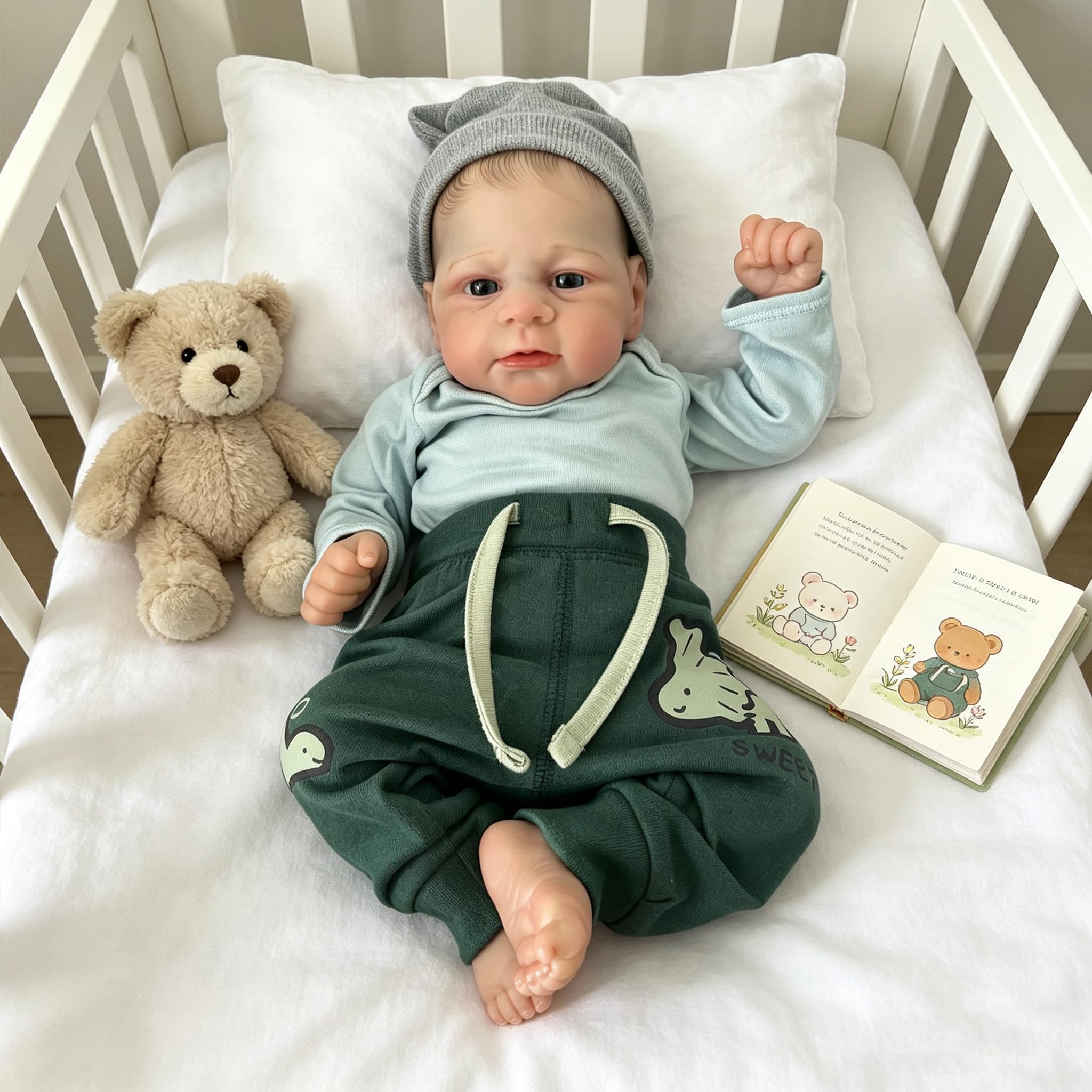 RXDOLL Realistyczne lalki Reborn Baby Lalki, silikonowe, na całe ciało, winylowe, chłopiec, realistyczne, anatomicznie poprawne, lalki, które wyglądają jak prawdziwe niemowlęta, noworodek, zabawka do