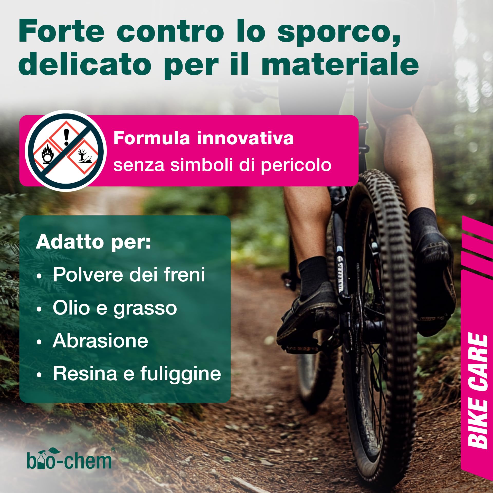 bio-chem - Detergente per freni 3 x 750ml + panno in microfibra - Manutenzione di biciclette, MTB, e-bike, moto, auto - Detergente e sgrassante per impianti frenanti bici da strada, elettriche