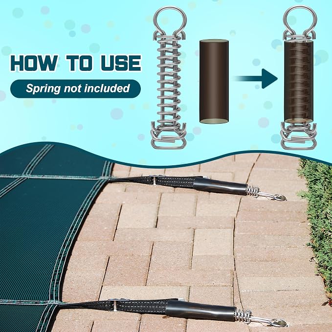 20 cubiertas para resortes de piscina miniatura 5