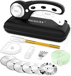 Rotary Cutter,Rotary Cutter for Fabric 45mm with Safety Lock Suitable for Cutting Fabric,Paper,Vinyl,Felt,Leather,Etc,Incl...
