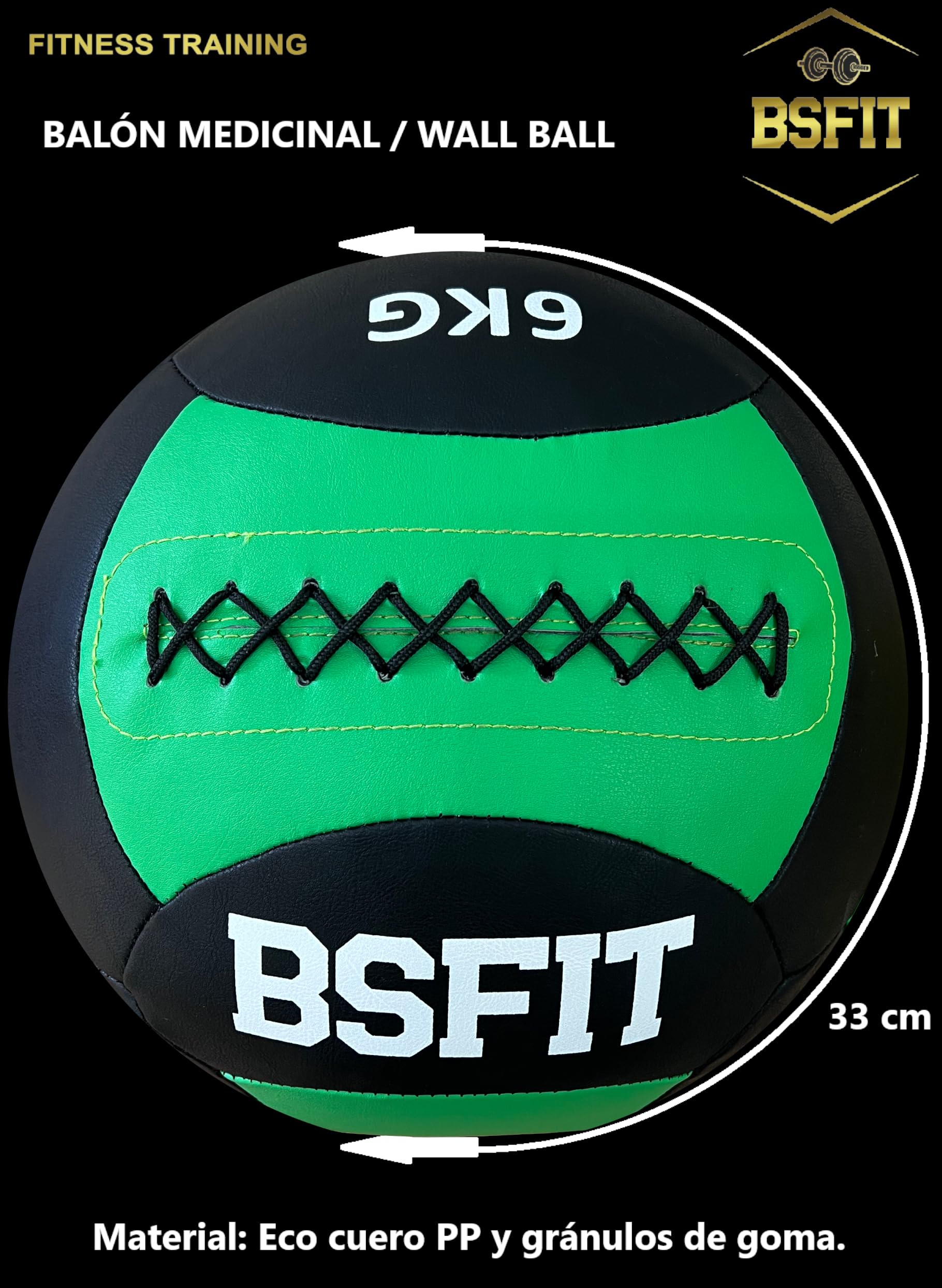Ball, Wall Ball Medicinal para Ejercicios de Funcional Fitness, balón Medicinal, balón Medicinal 5 Kilos y Workout, Ideal para Gimnasio en Casa y Yoga - Balon Peso, Wall Ball 5 kg