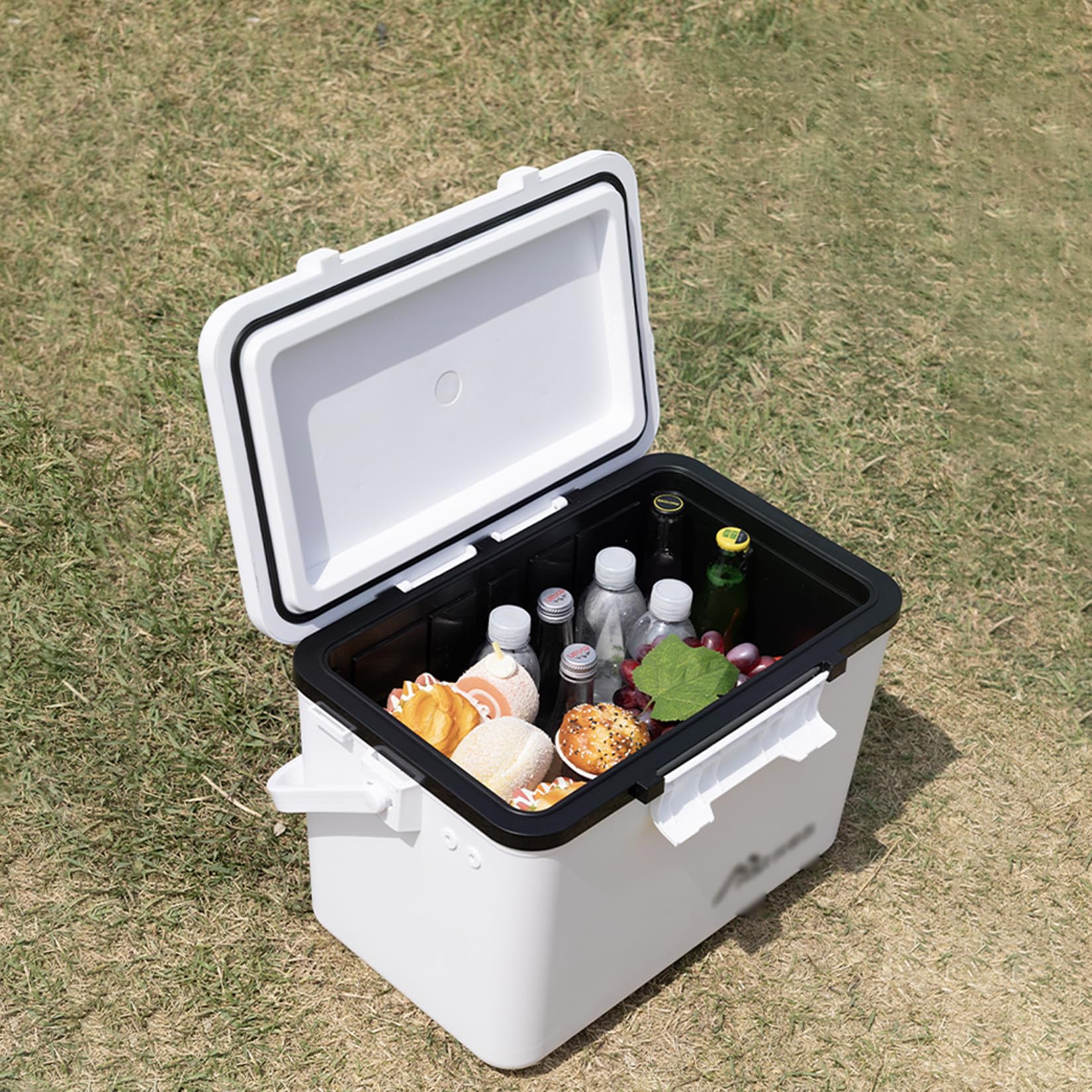 Glacière Portable de Grande capacité, 24 Heures de Refroidissement, Blanche