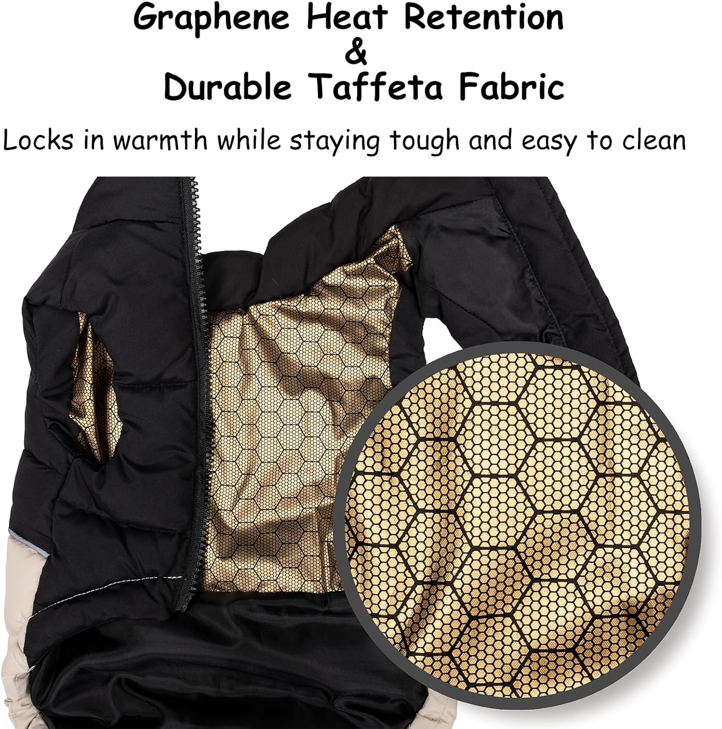 Dog Winter Puffer Jacket, Warm and Water-Resistant Coat with Leash Ring, Stylish Color Block Design for Small to Medium Dogs (Red, Large) - Image 2