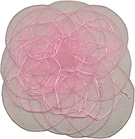 Vista 5 de Ankirol 100 bolsas de organza transparente con cordón redondo de organza para joyas, bolsa de dulces de 10.2 in/10.2 pulgadas de diámetro