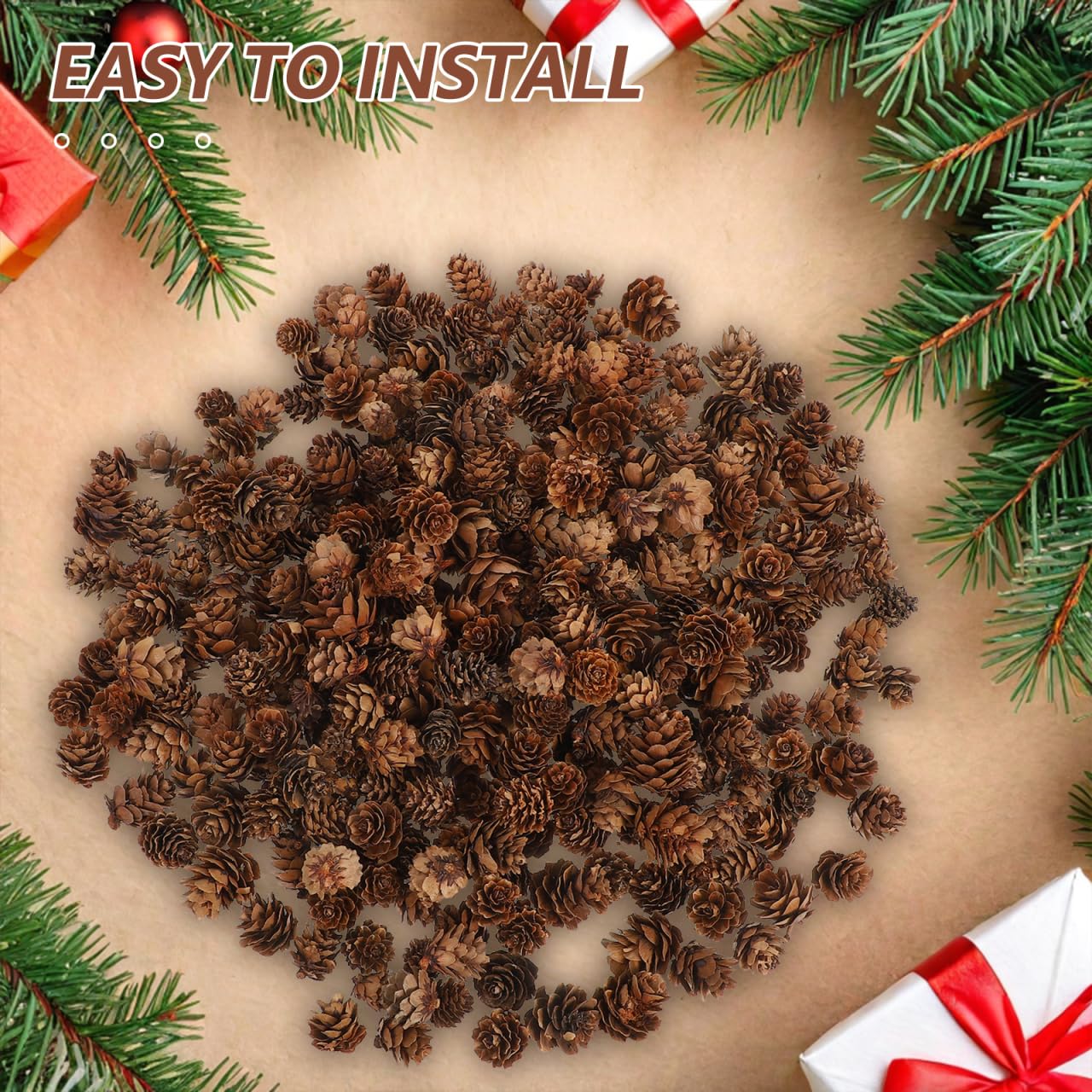 IMIKEYA 450 Stück Mini Tannenzapfen 1-2cm Weihnachten Tannenzapfen Ornamente hängende Weihnachtsdekorationen für Weihnachtsbaum Party Dekoration DIY Projekte