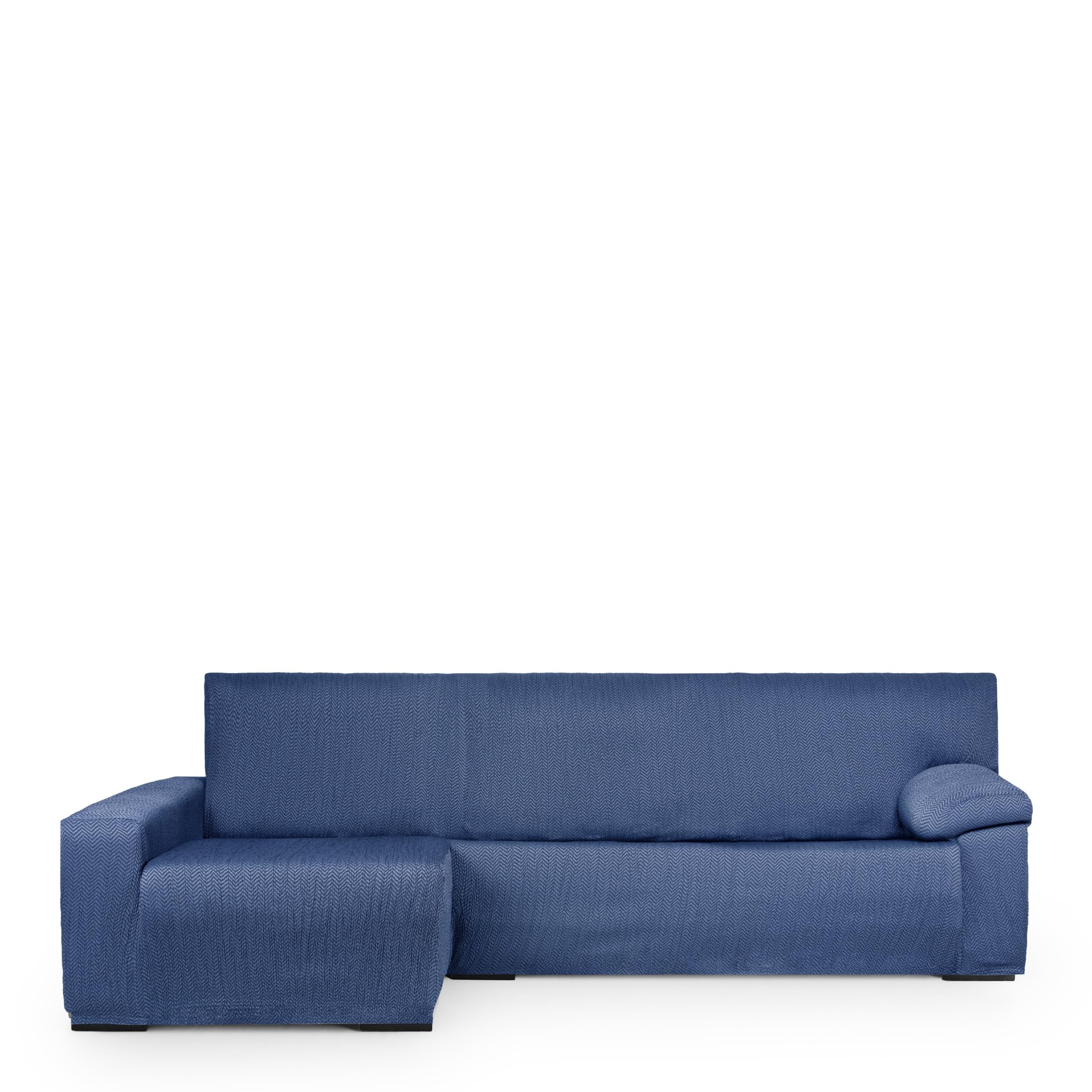 Housse de canapé en L bleu Eysa Luz extensible pour accoudoir gauche