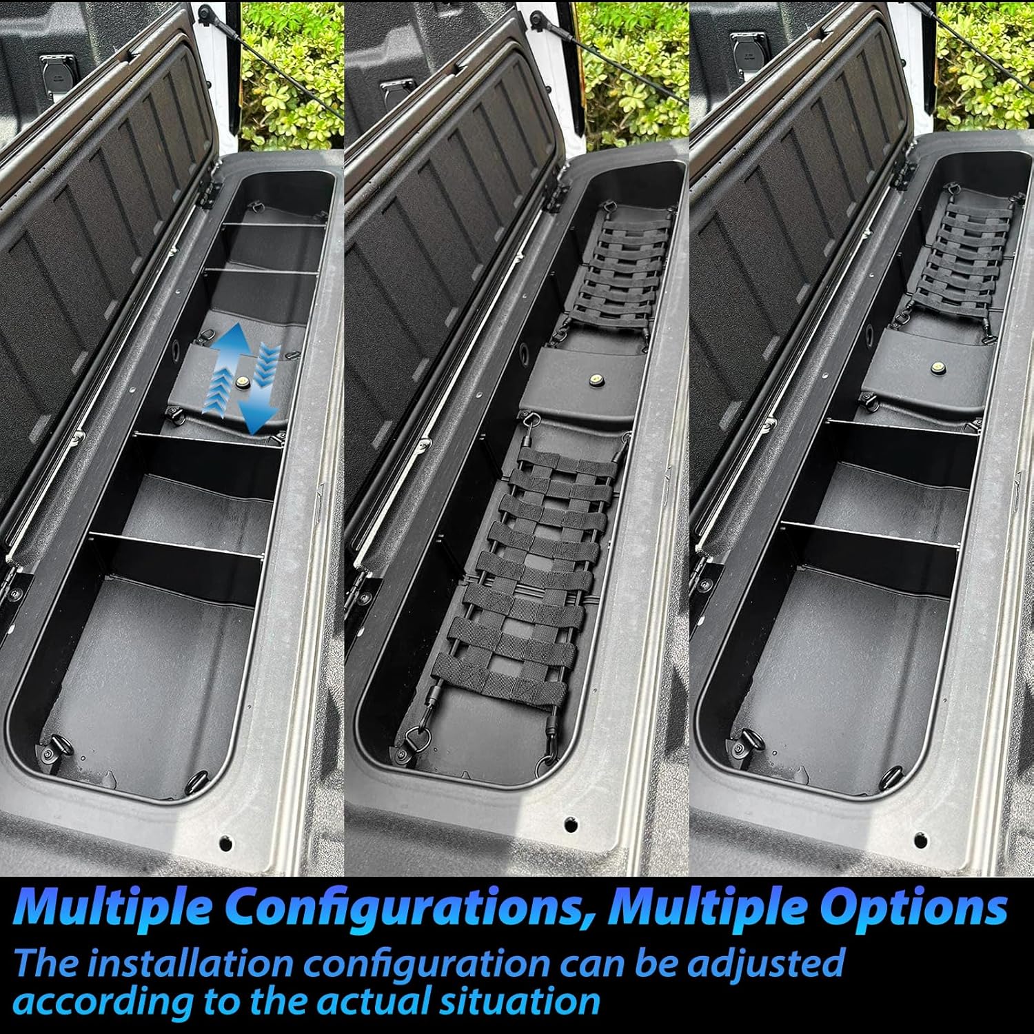Tailgate Organizer Compatible with Chevy Colorado/GMC Canyon 2026 2025 2024 2023 | Tailgate Cargo Nets, Dividers, D-Rings Compatible with Chevy Colorado/GMC Canyon Accessories 2023+