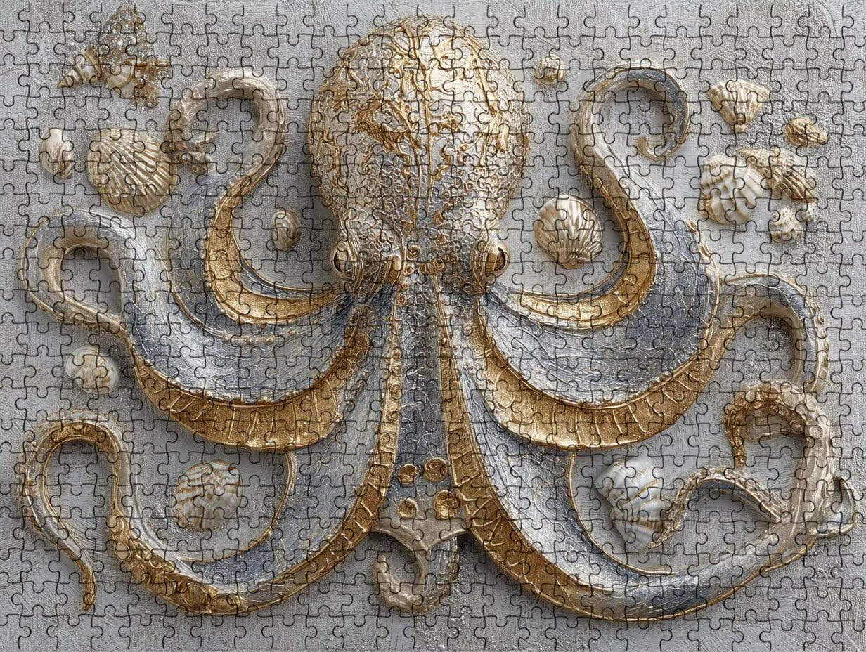 Puzzle 4000 sztuk, ośmiornica zwierzęta puzzle dla dorosłych gra edukacyjna puzzle dla dorosłych, zabawne, wymagające zajęcia rodzinne, dekoracja ścienna, prezenty R1KH-968
